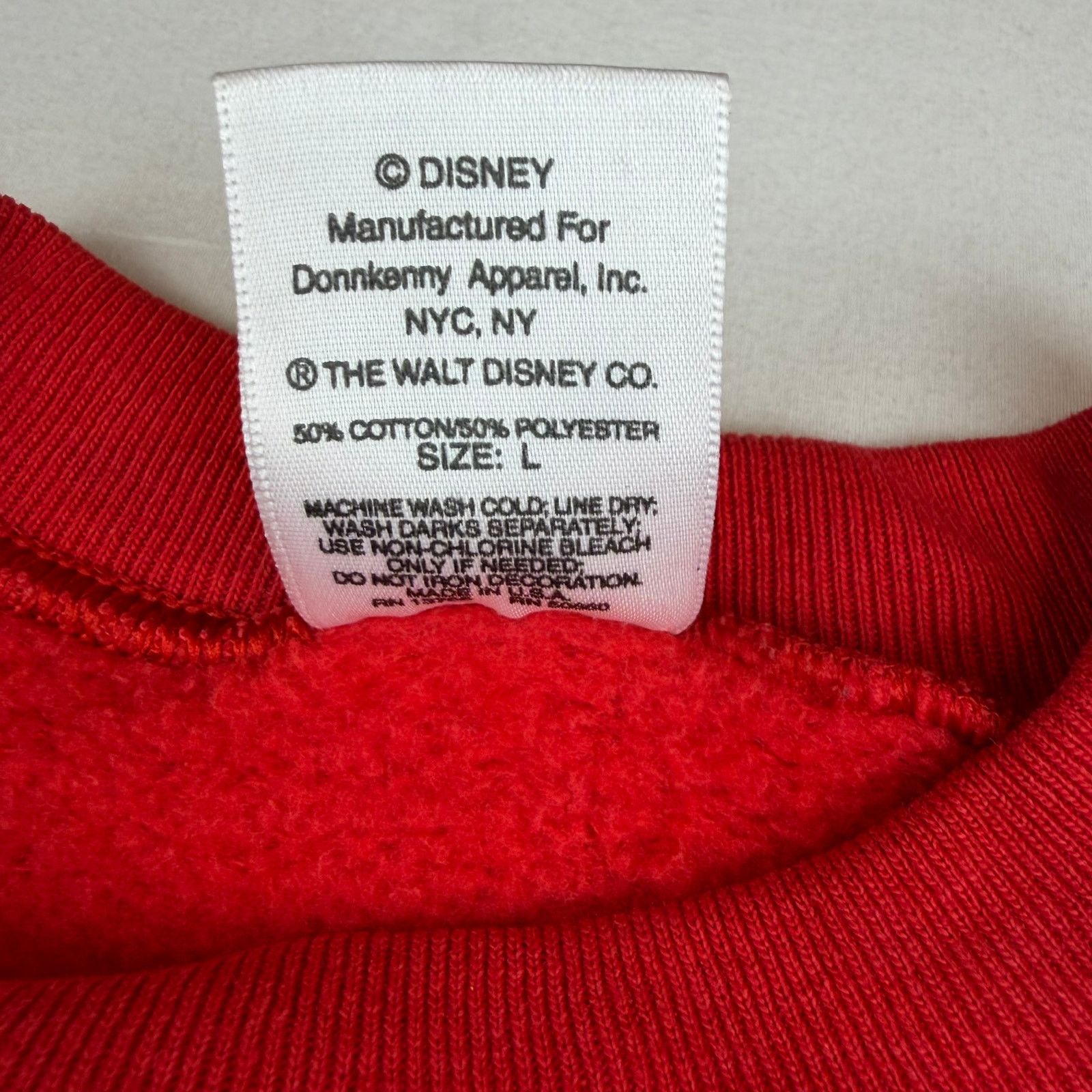 Mickey & Co. Vintage Disney Mickey Mouse Red Crewneck Sweatshirt L Size US L / EU 52-54 / 3 - 5 Thumbnail