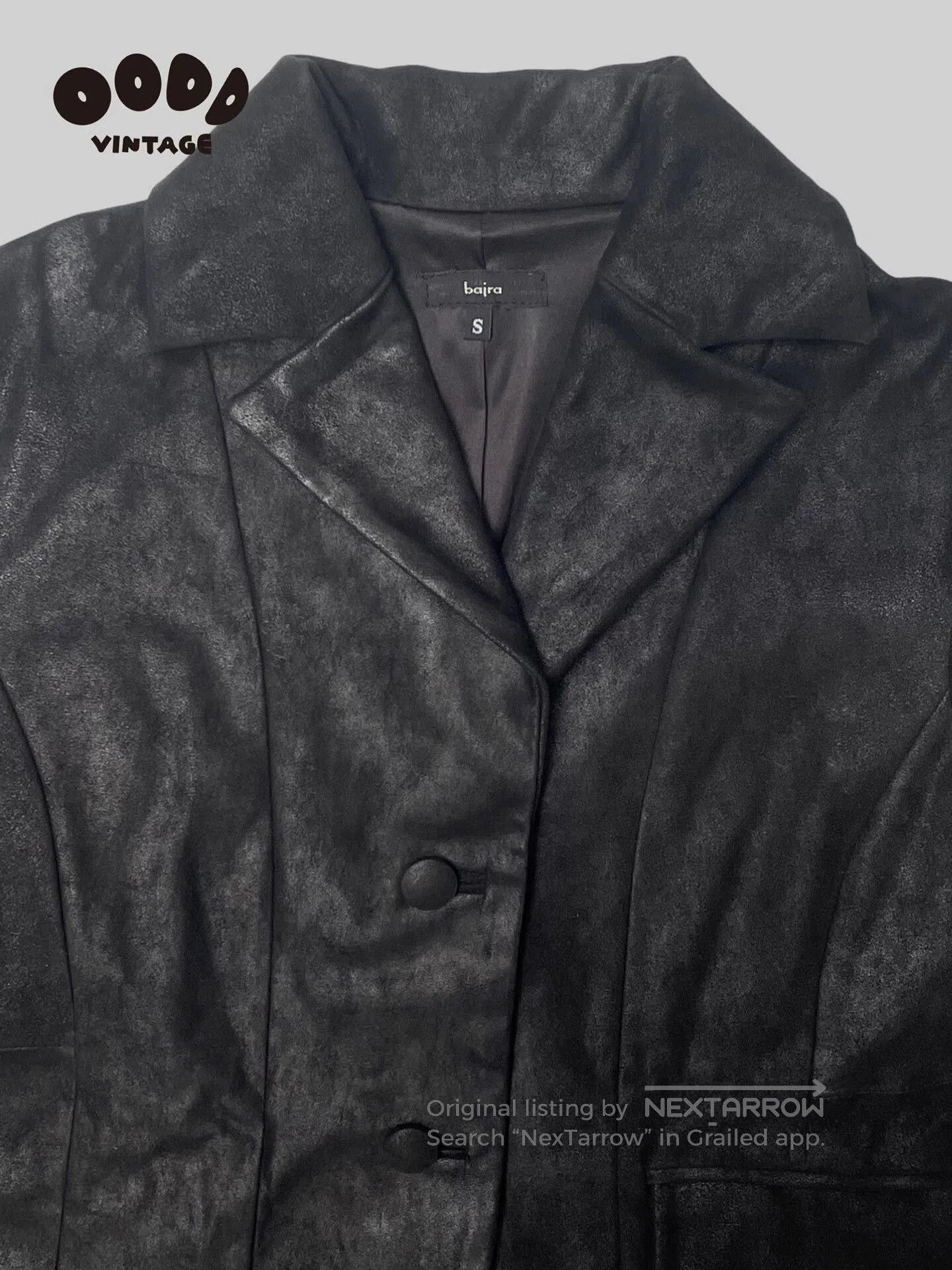 Bajra Black Suede Flare Sleeve Jacket. Size M / US 6-8 / IT 42-44 - 5 Thumbnail