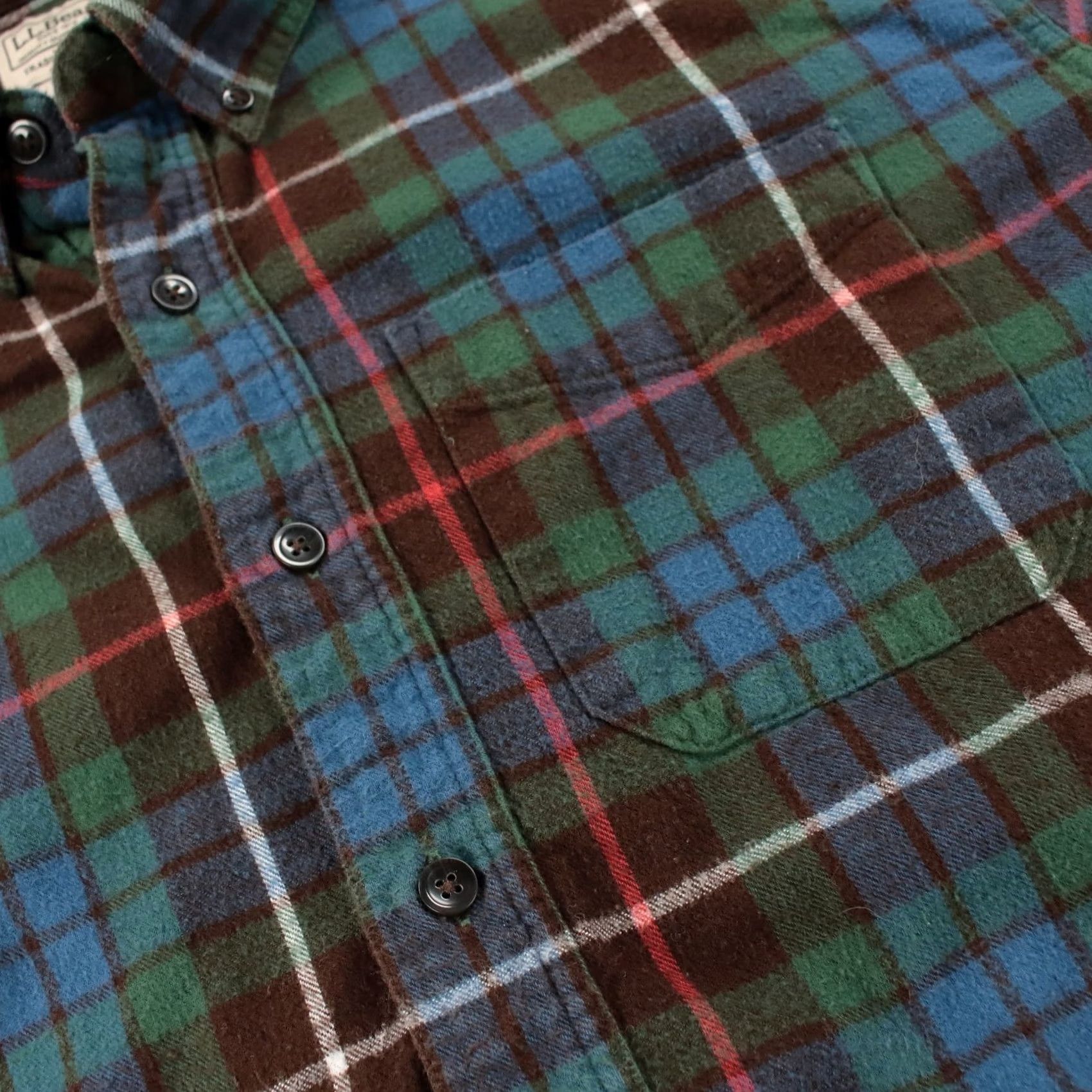 Vintage VINTAGE LL BEAN Traditional Fit scotch tartan plaid cotton flannel shirt LARGE Mens Size US L / EU 52-54 / 3 - 3 Thumbnail