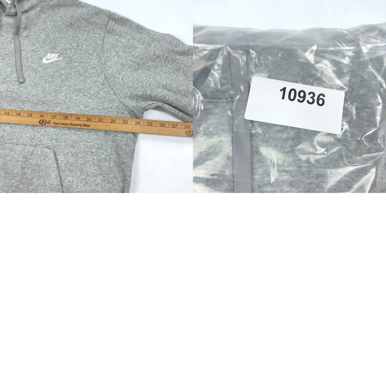 Nike Nike Men's Gray Club Fleece Pullover Hoodie BV2654-063 L NSW Essential Size US L / EU 52-54 / 3 - 8 Thumbnail