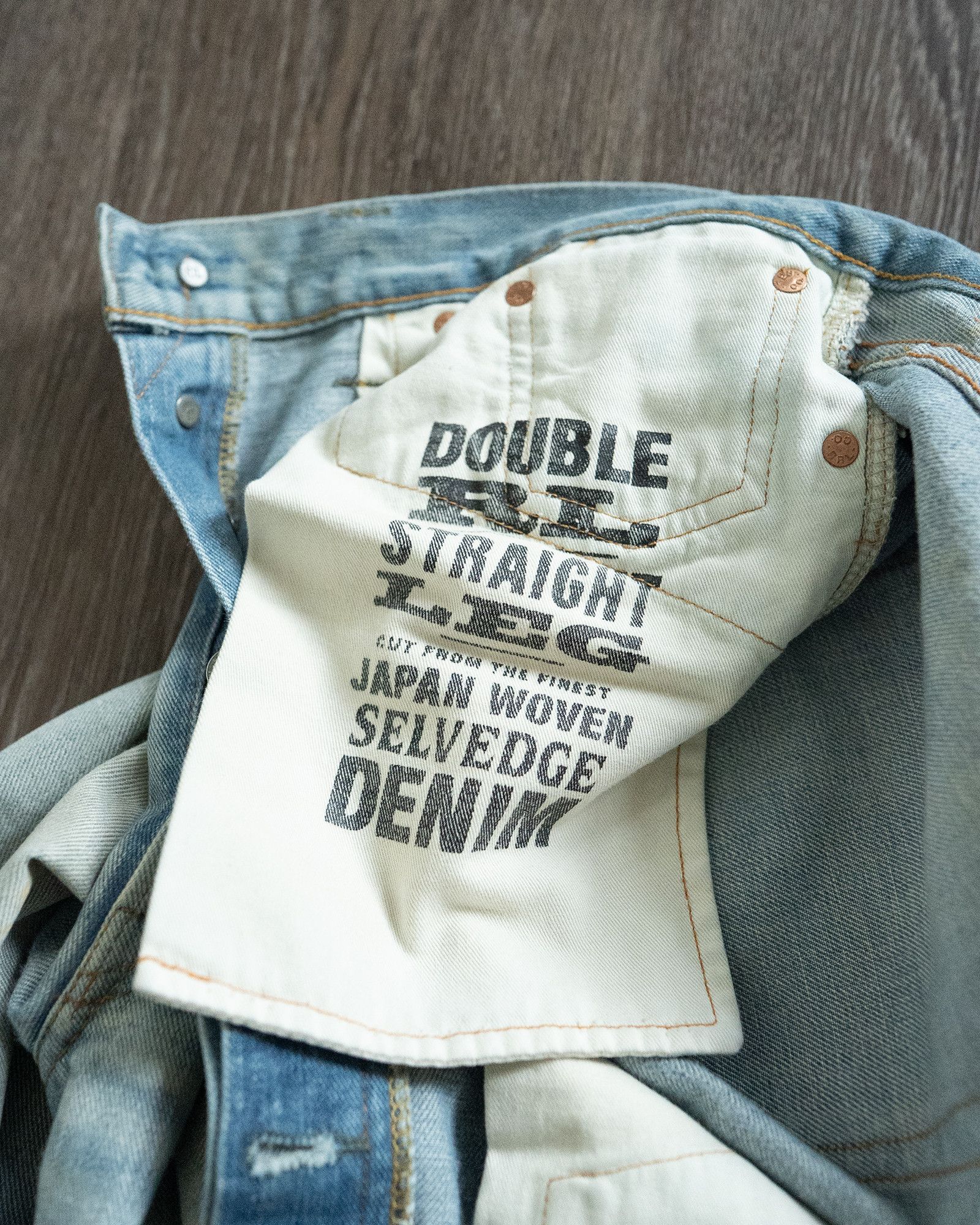 RRL Ralph Lauren Camden Washed Selvedge Denim – Straight Fit Size US 34 / EU 50 - 13 Thumbnail