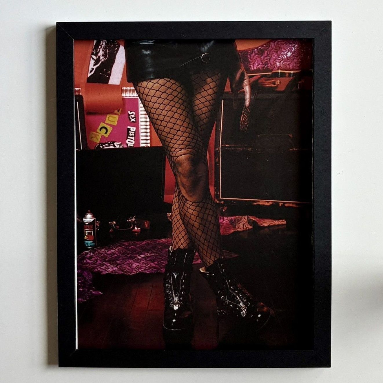 Chrome Hearts × Japanese Brand × Vintage Chrome Hearts fishnet legs out photo Poster framed 9x11 Size ONE SIZE - 1 Thumbnail