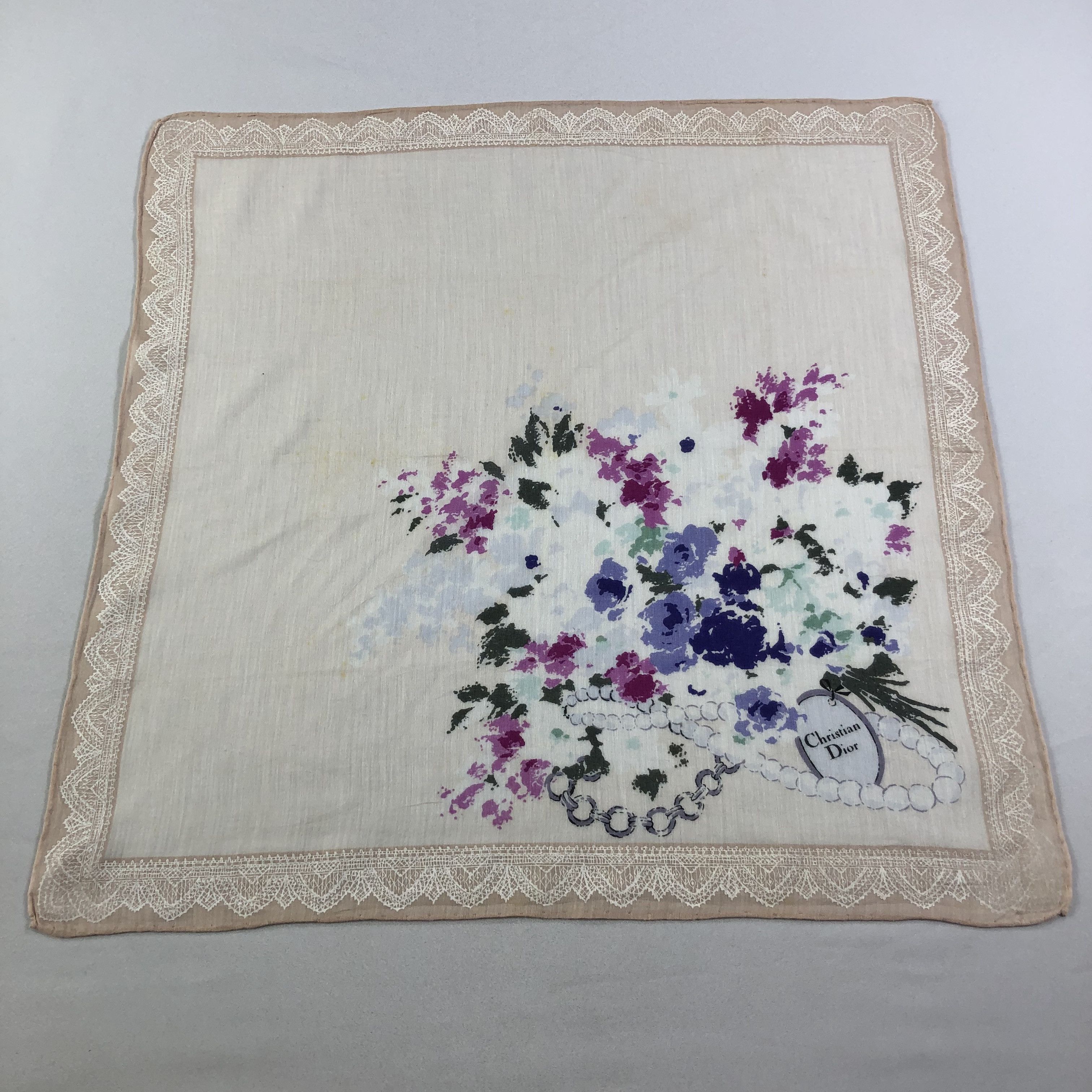 Christian Dior Monsieur Christian Dior Handkerchief Neckerchief Bandana H1636 Size ONE SIZE - 1 Thumbnail
