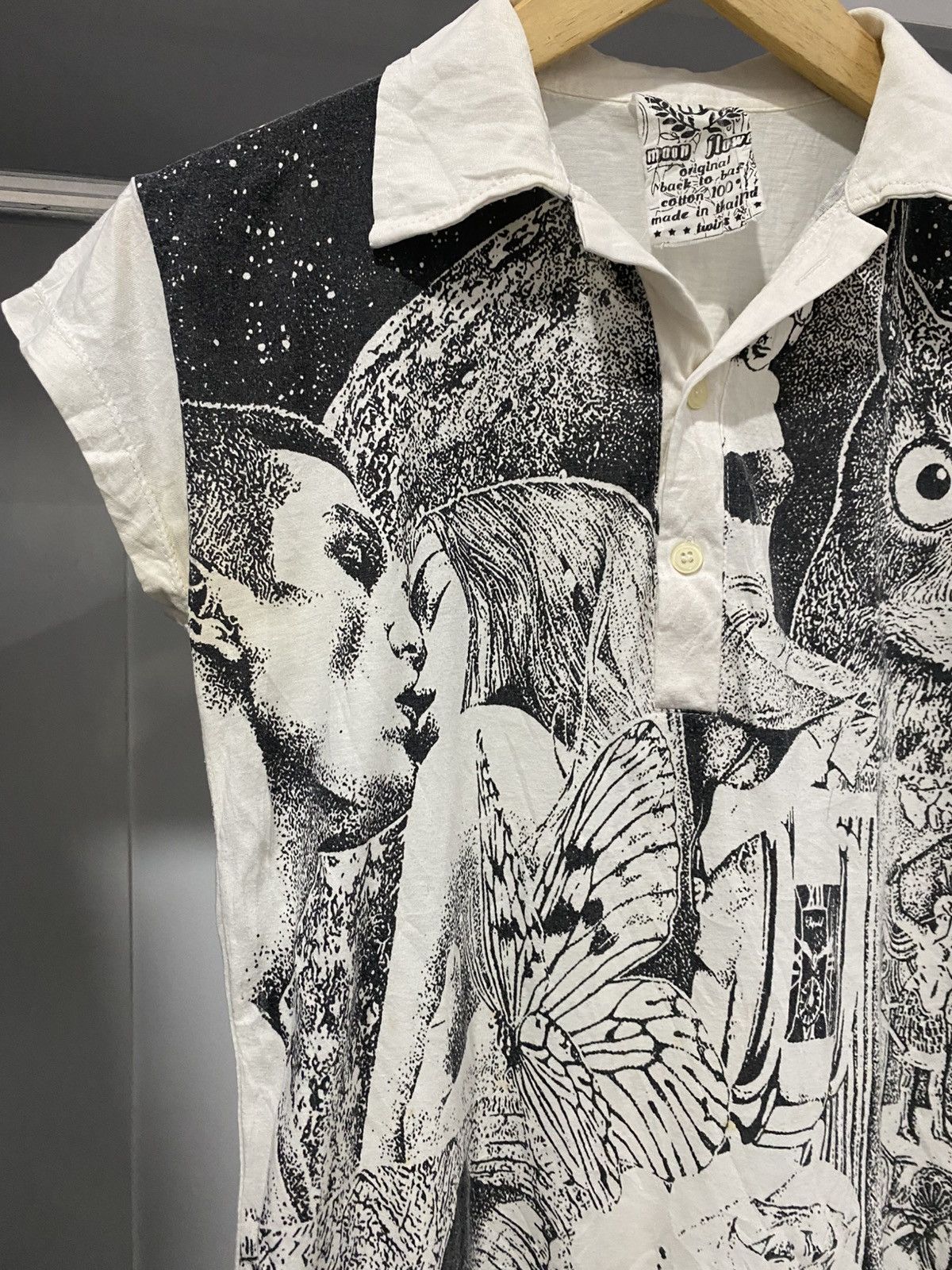 If Six Was Nine Moon Flower Japanese Polo Tshirt Avantgarde Ifsix Lgb Size US S / EU 44-46 / 1 - 2 Thumbnail