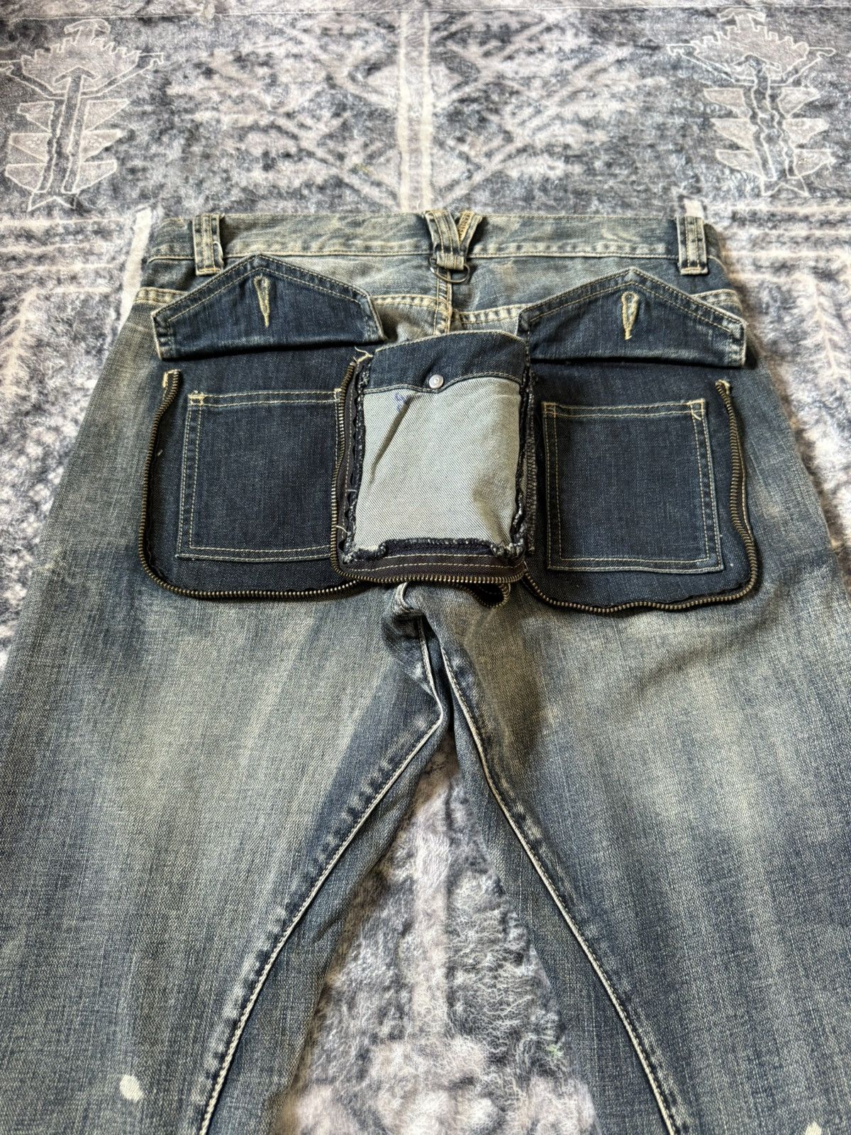 PPFM × The Smiths 2000s PPFM Japan Curve Leg Gun Pocket Jeans Size US 30 / EU 46 - 14 Thumbnail