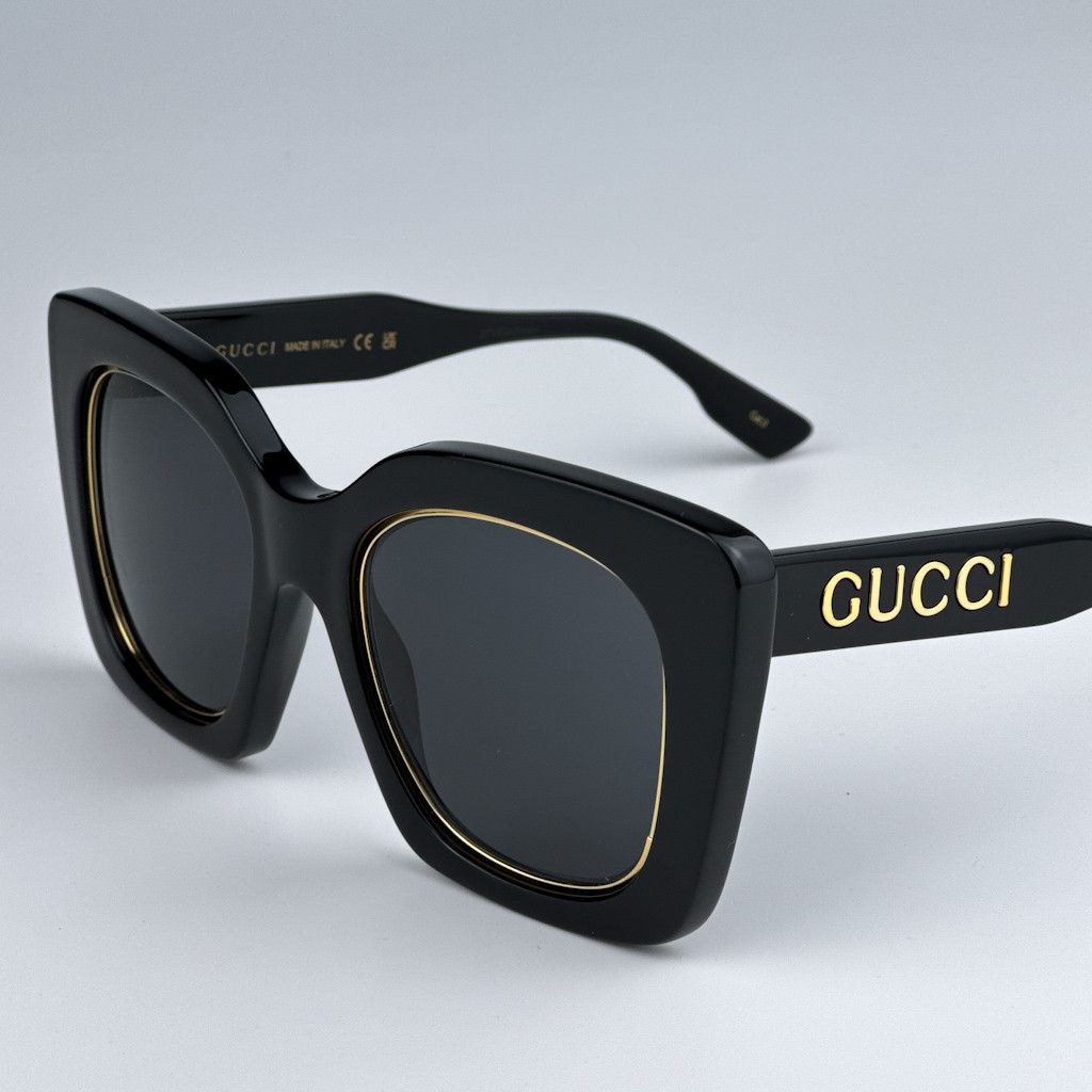 Gucci NEW Gucci GG1151S 001 Cat Eye Oversized Unisex Sunglasses Size ONE SIZE - 6 Thumbnail