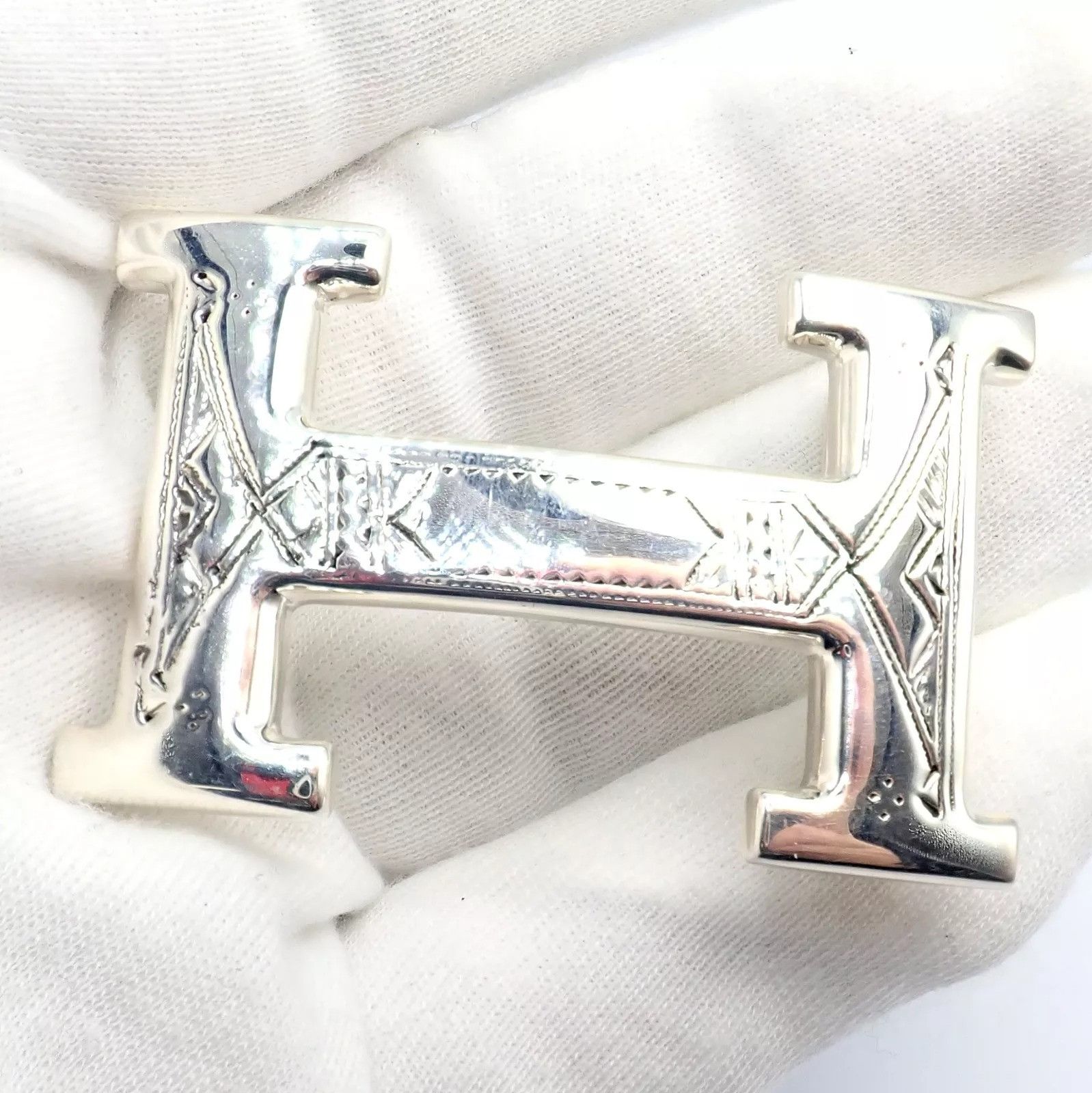 Hermes Hermes Silver Signature Classic Large H Belt Buckle 32m Size ONE SIZE - 7 Thumbnail