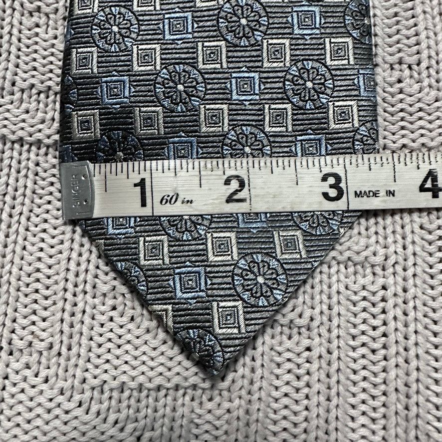 Nordstrom Nordstrom silver monotone geometric Italian silk tie Size ONE SIZE - 5 Thumbnail