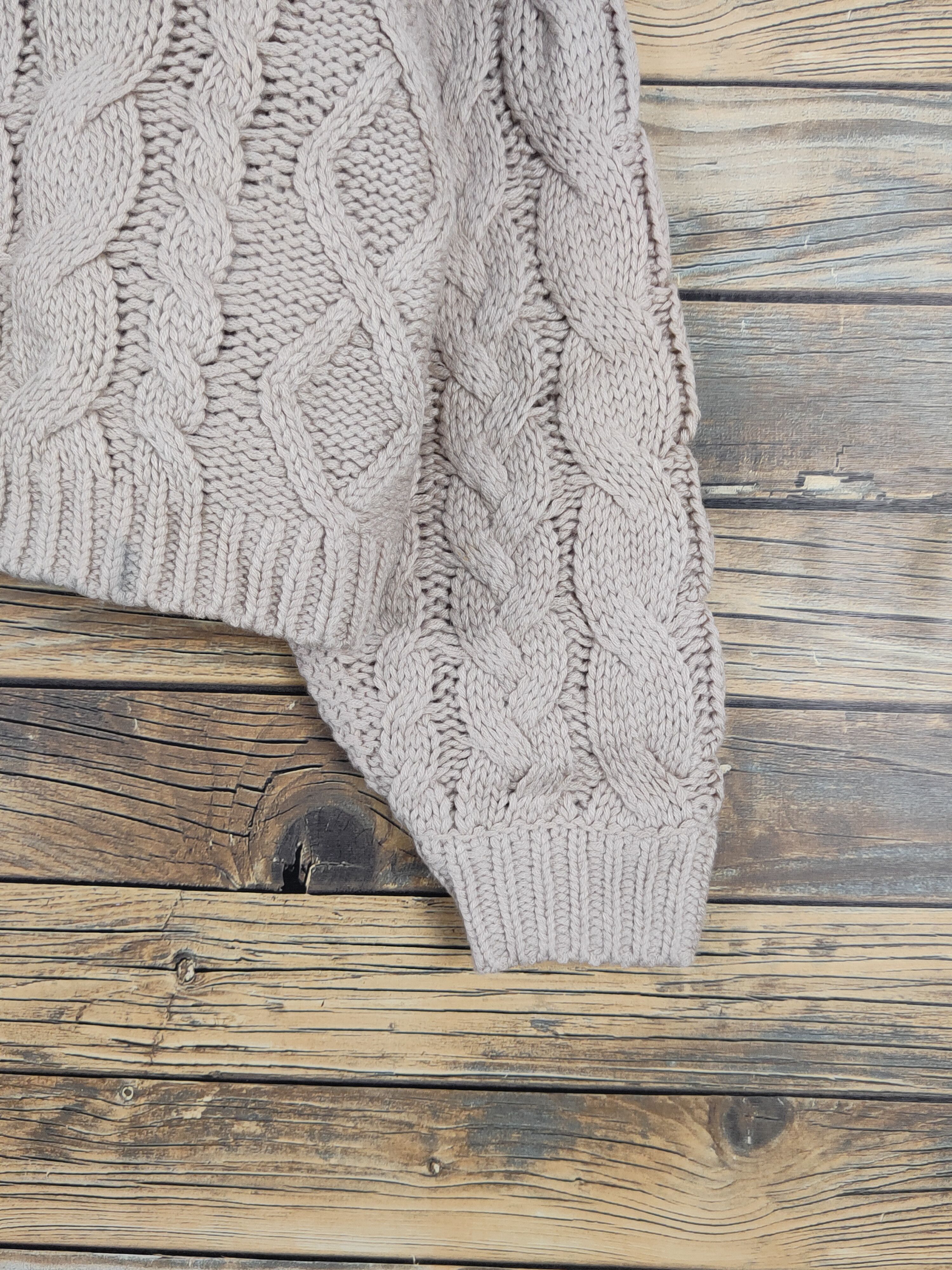 Aran Isles Knitwear Japanese Brand Brown Knitwear Cardigan Crop Tops #W1279 Size L / US 10 / IT 46 - 6 Thumbnail