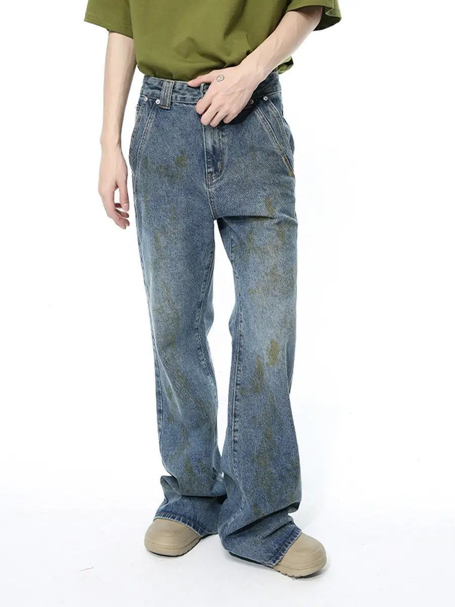 Japanese Brand Retro loose straight leg wide leg jeans Size US 32 / EU 48 - 4 Thumbnail