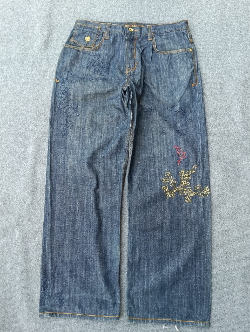 Rocawear Rocawear Y2K Baggy Denim Jeans with Multi-Color Embroidery Size US 34 / EU 50 - 2 Thumbnail