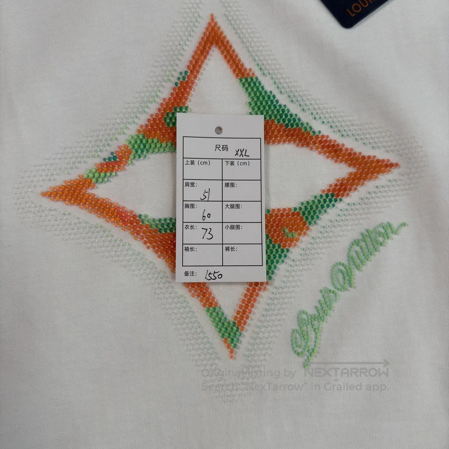 Louis Vuitton LV 25 Three Flower Beaded T-shirt. Size US XXL / EU 58 / 5 - 5 Thumbnail