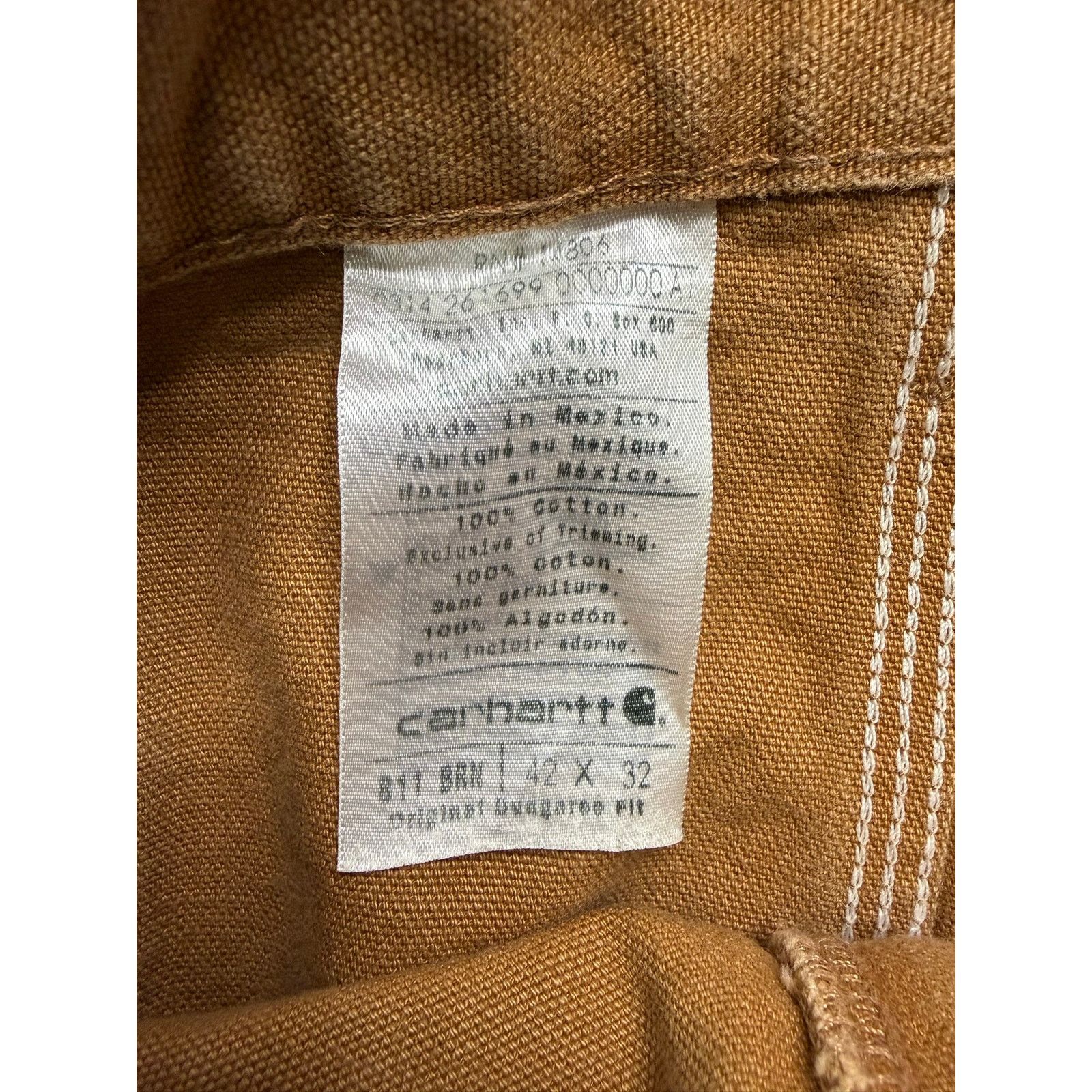 Carhartt Carhartt B11 BRN Duck Carpenter Work Pants Men’s 42x32 Size US 42 / EU 58 - 4 Thumbnail