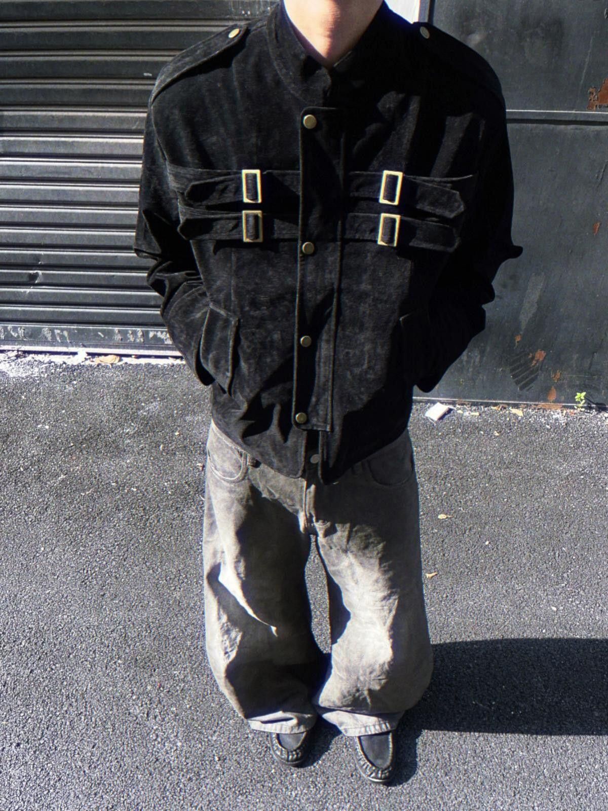 Vintage Brown Vintage Military Style Buckle Jacket, Casual Outerwear Size US M / EU 48-50 / 2 - 9 Thumbnail