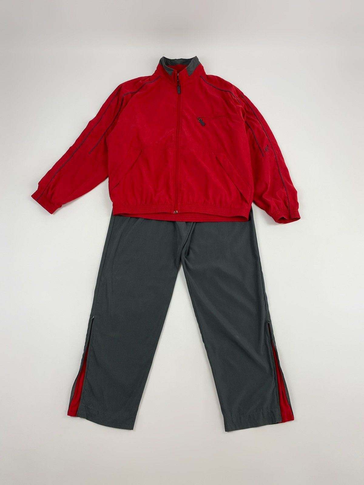 image of 1990’S Vintage Australian By L’Alpina Track Suit in Gray Red, Men's (Size Large)