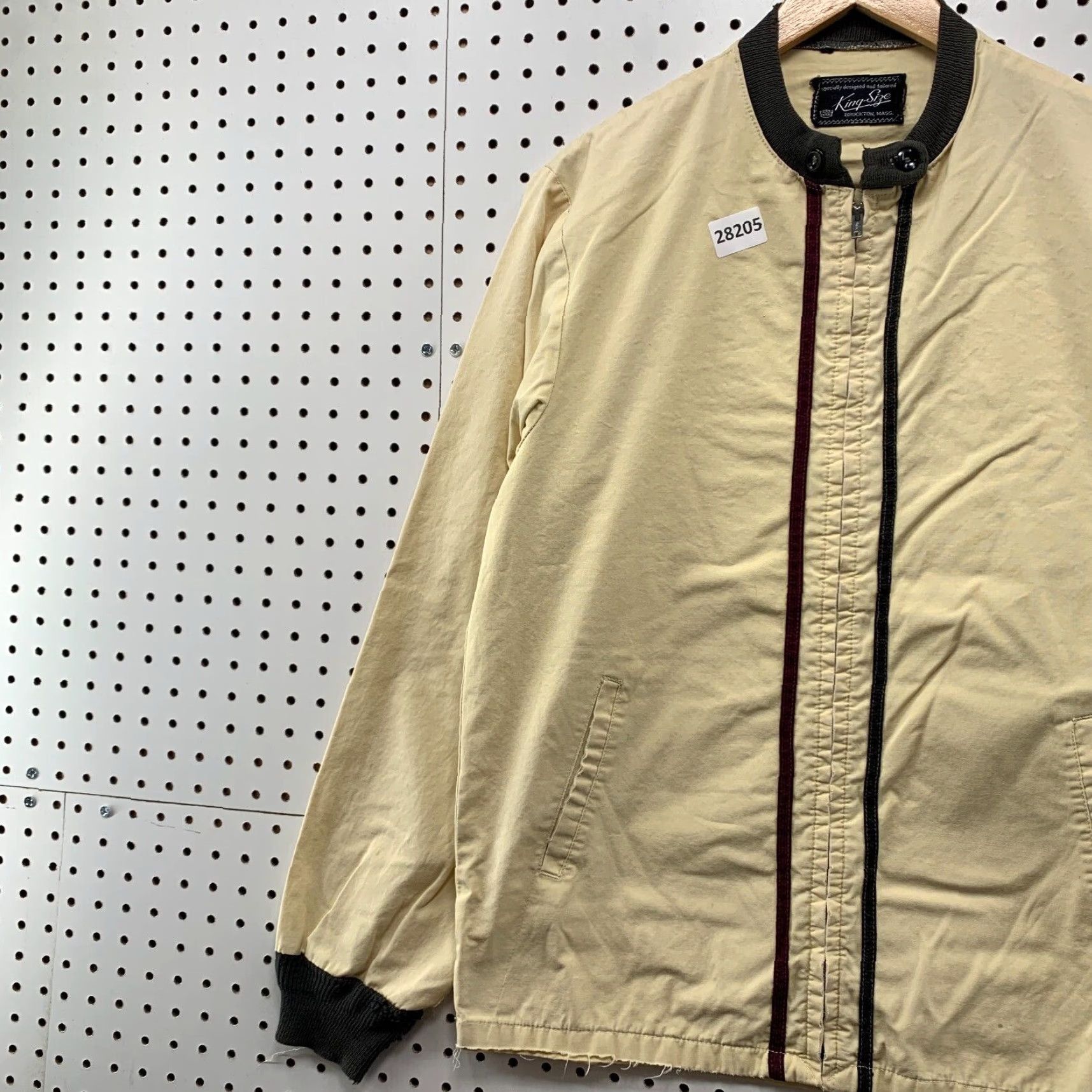 Vintage Vintage 50s Brockton Mass Windbreaker Jacket Men Large Beige Canvas ZIPPER 24x28.5 Retro Size US L / EU 52-54 / 3 - 2 Thumbnail