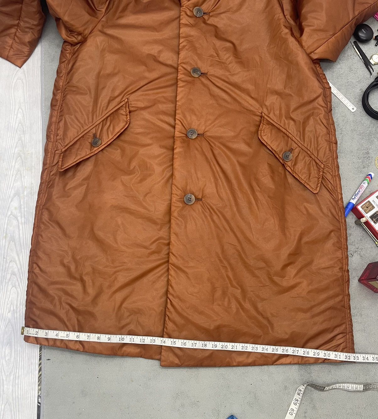 Issey Miyake RARE‼️🔥FW94 ISSEY MIYAKE BURNT ORANGE NYLON PUFFER COAT Size US M / EU 48-50 / 2 - 14 Thumbnail