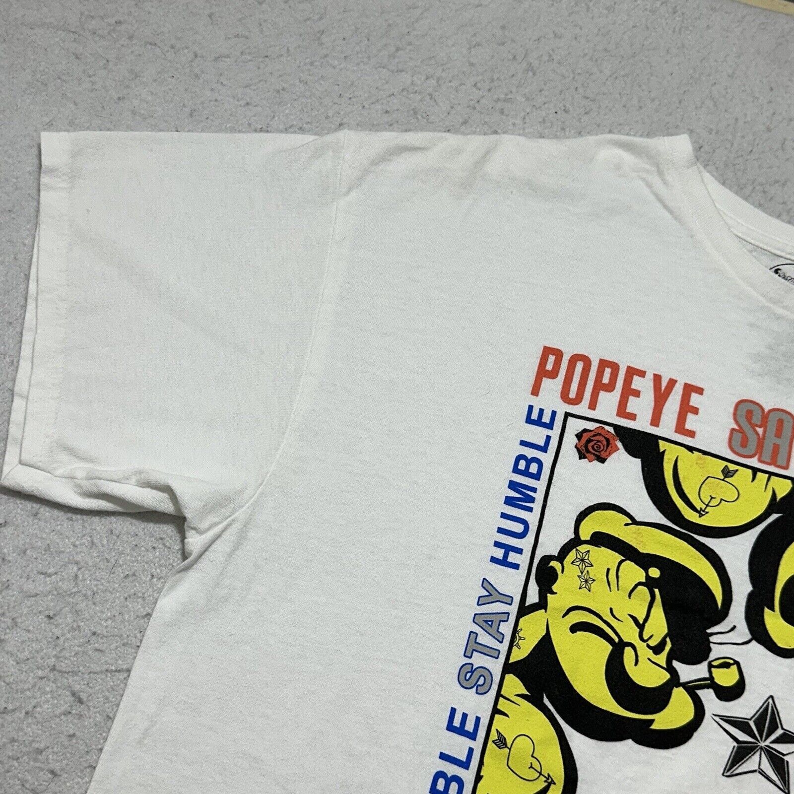 Other Popeye XL White Crewneck Graphic T Shirt Savage Vibes Size US XL / EU 56 / 4 - 5 Thumbnail
