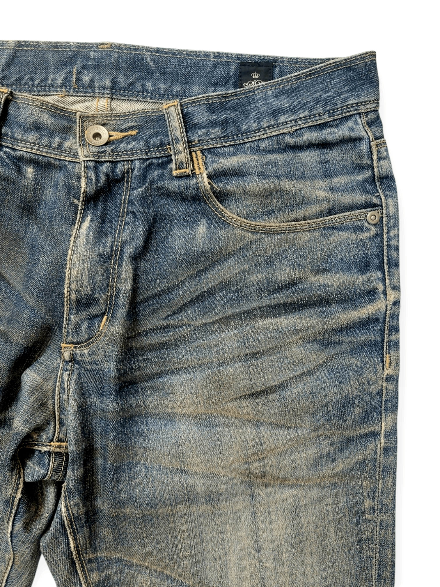 Japanese Brand × semanticdesign Semantic Design Whiskers Distressed Denim Size US 32 / EU 48 - 8 Thumbnail
