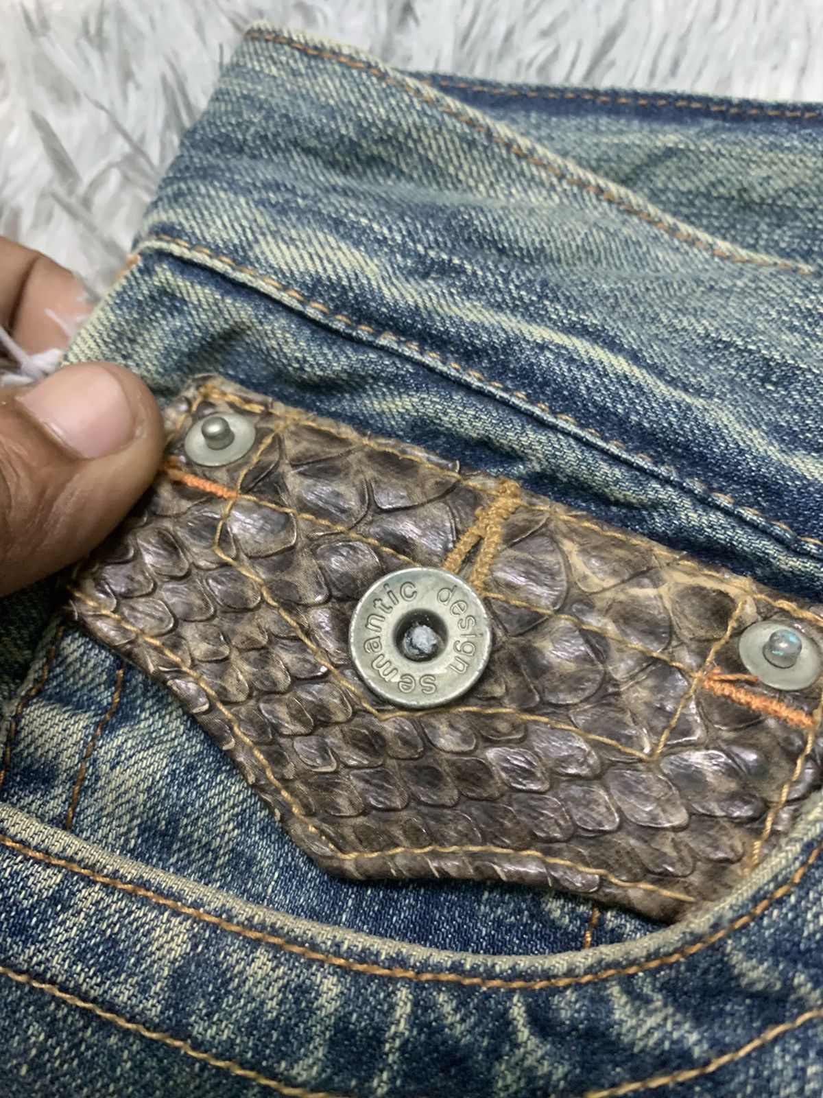 semanticdesign 1990s SEMANTIC DESIGN JEANS X SNAKE SKIN FLARE Size US 32 / EU 48 - 9 Thumbnail