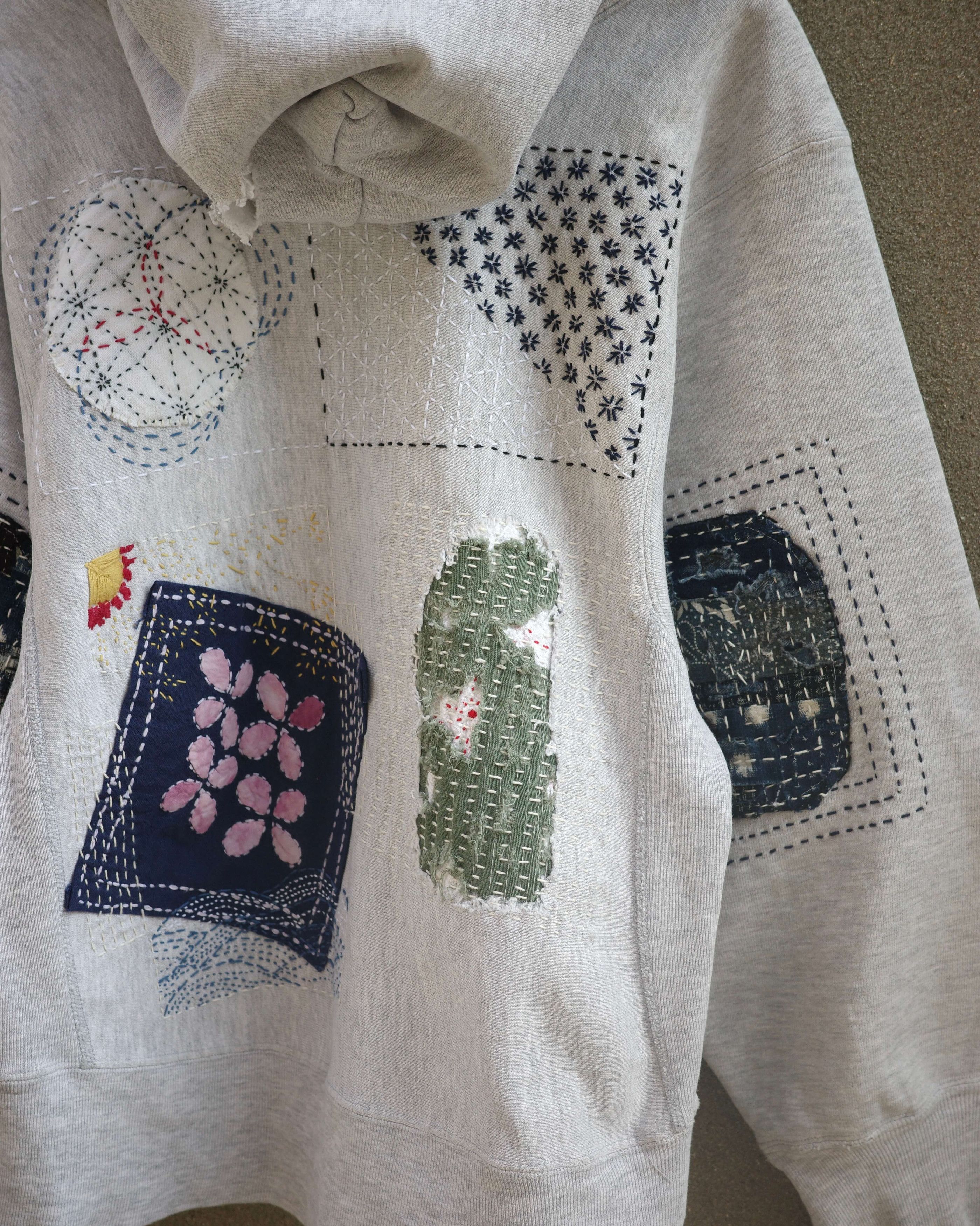 Champion 80's Champion Reverse Weave Sashiko Hoodie Size US M / EU 48-50 / 2 - 10 Thumbnail