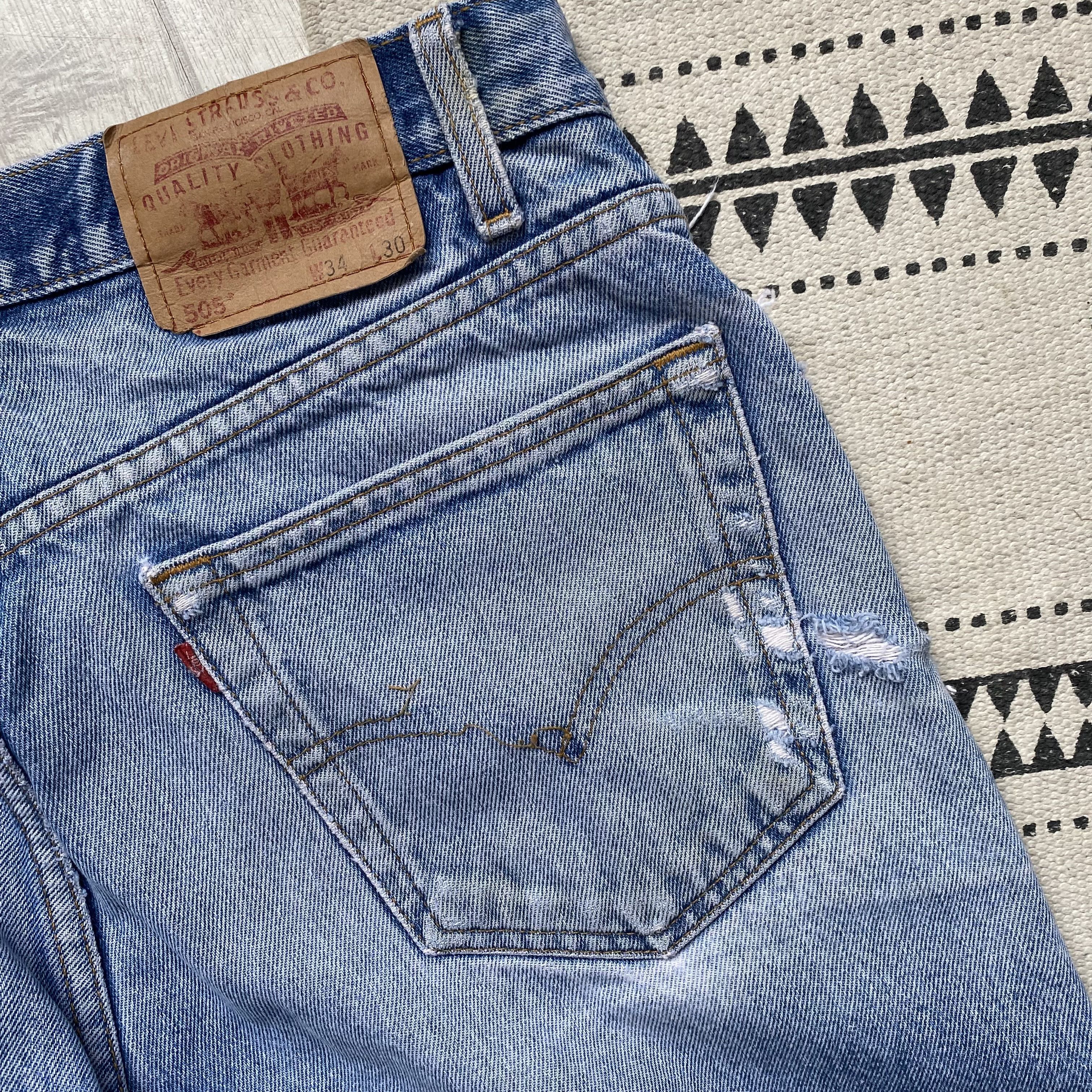 Levi's Vintage Clothing 👖Vintage 90's Distressed Levis jeans 505 Denim pants Y2K Size US 32 / EU 48 - 14 Thumbnail