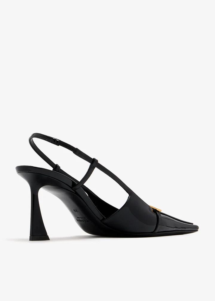 Saint Laurent Paris o1tr1nto0426 806129 Jacqueline Slingback Pumps in Patent Size US 8 / IT 38 - 3 Thumbnail