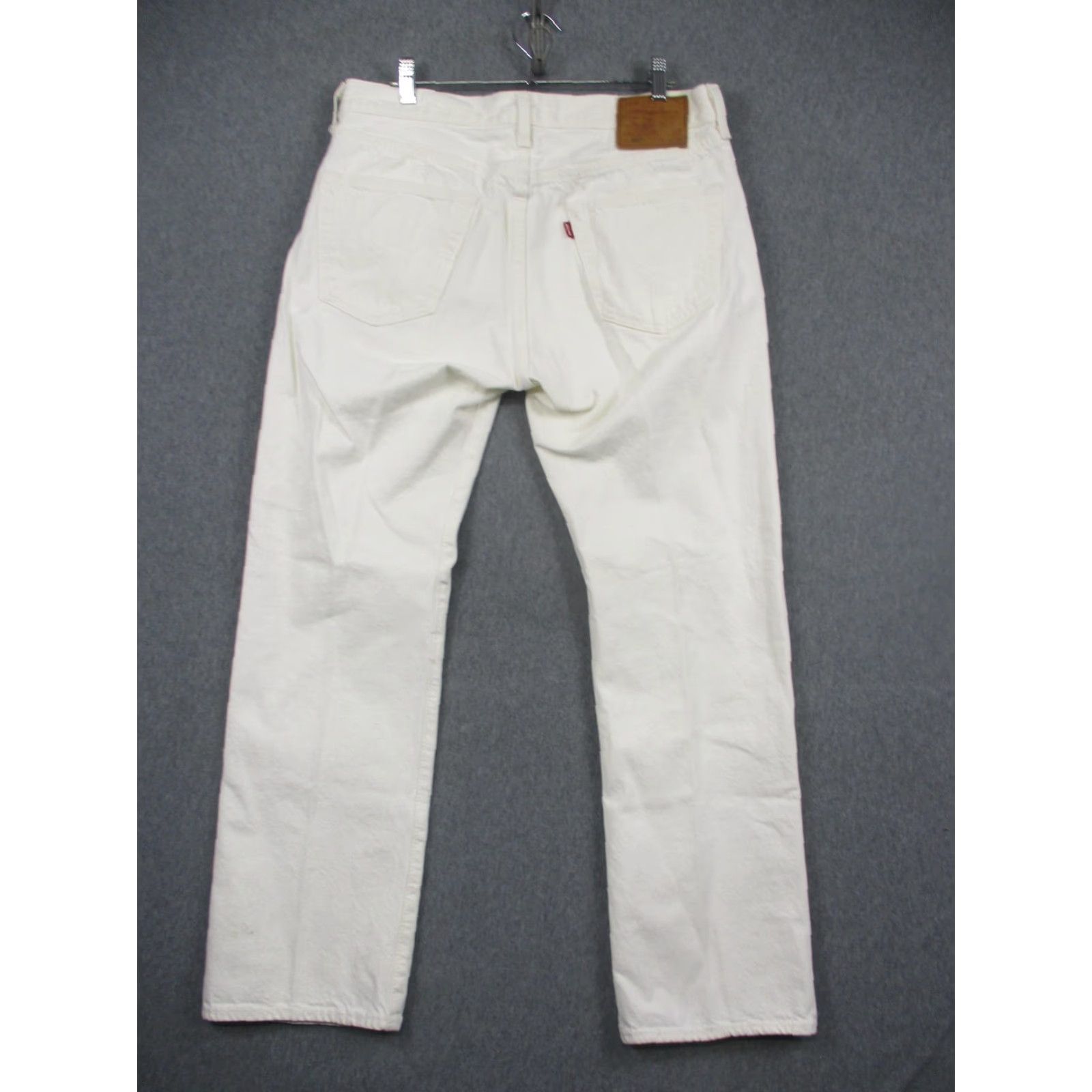 Levi's VINTAGE Levi's 501 Jeans BIG E Mens 34x30 White Selvedge BIG E - 501 Series, Regular, Straight, 5-Pocket, Button Fly, Cotton Denim, White Size US 34 / EU 50 - 5 Thumbnail