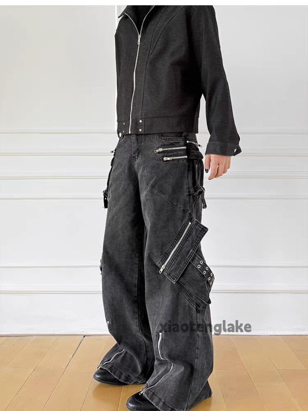 Vintage Unisex outdoor utility dance skate hiphop zipper jeans Size US 32 / EU 48 - 8 Thumbnail