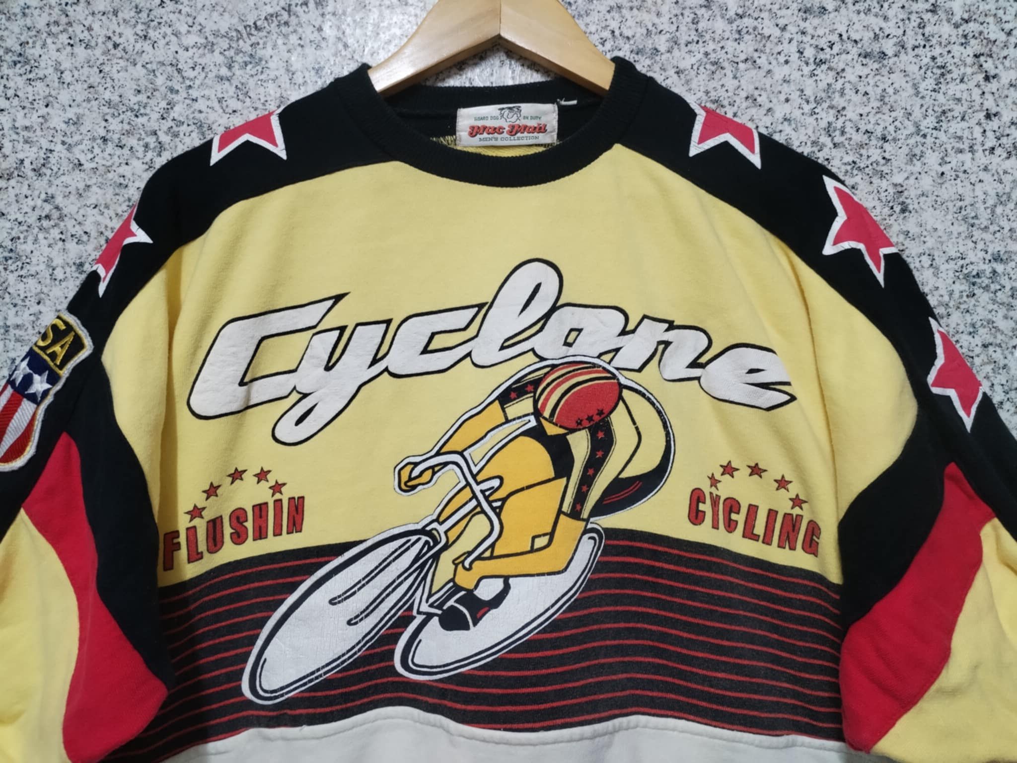 Sports Specialties × USA Olympics × Vintage Vintage 80s Cyclone Sweatshirt oversized very Rare Size US M / EU 48-50 / 2 - 3 Thumbnail
