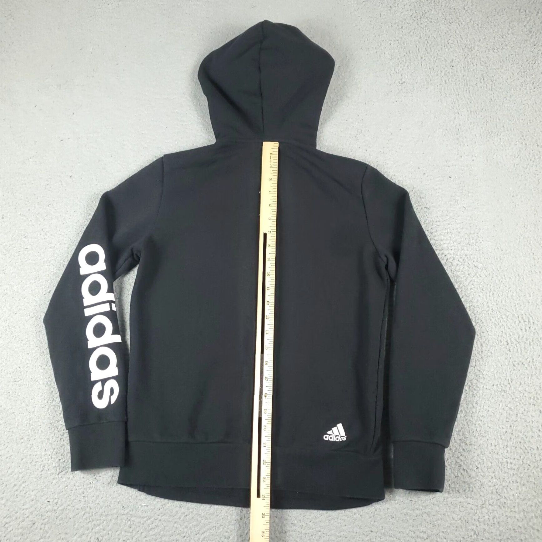 Adidas Adidas Womens Medium Full Zip Up Hoodie Sweatshirt Black Ladies Size M / US 6-8 / IT 42-44 - 5 Thumbnail