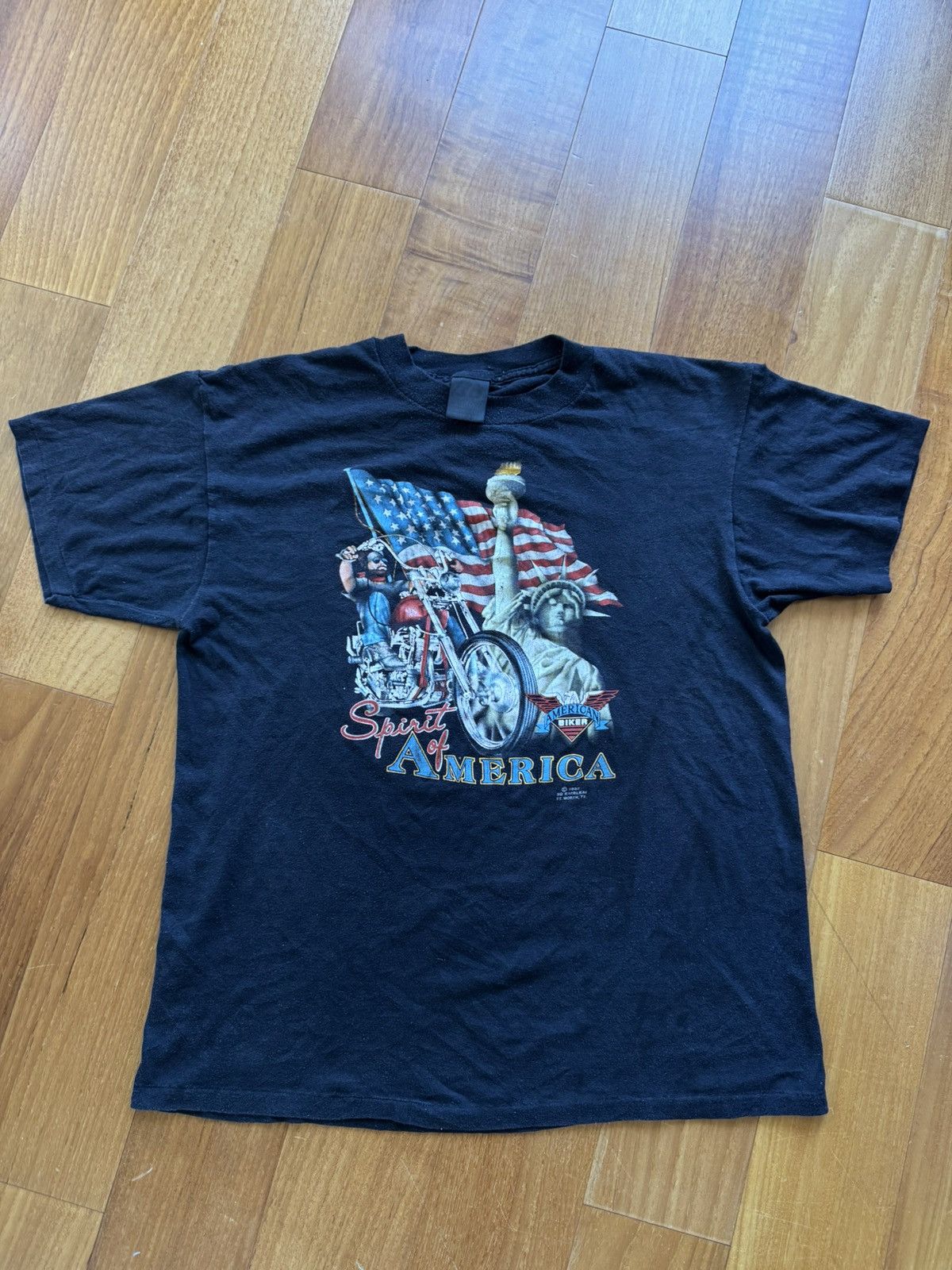 Harley Davidson Vintage 80s 1987 3D emblem Harley Davidson Spirit of America Size US XL / EU 56 / 4 - 2 Thumbnail