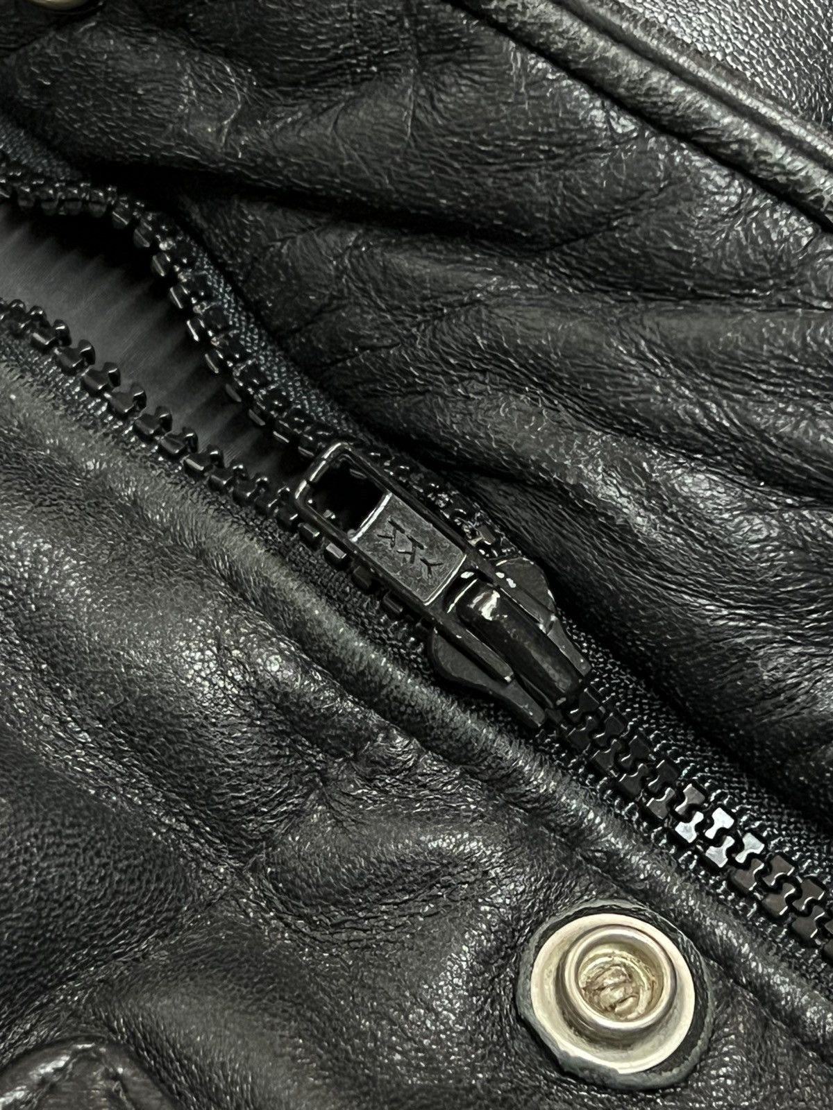 Vintage SCHOTT VEST LEATHER BUTTON ZIPPER Size US M / EU 48-50 / 2 - 7 Thumbnail