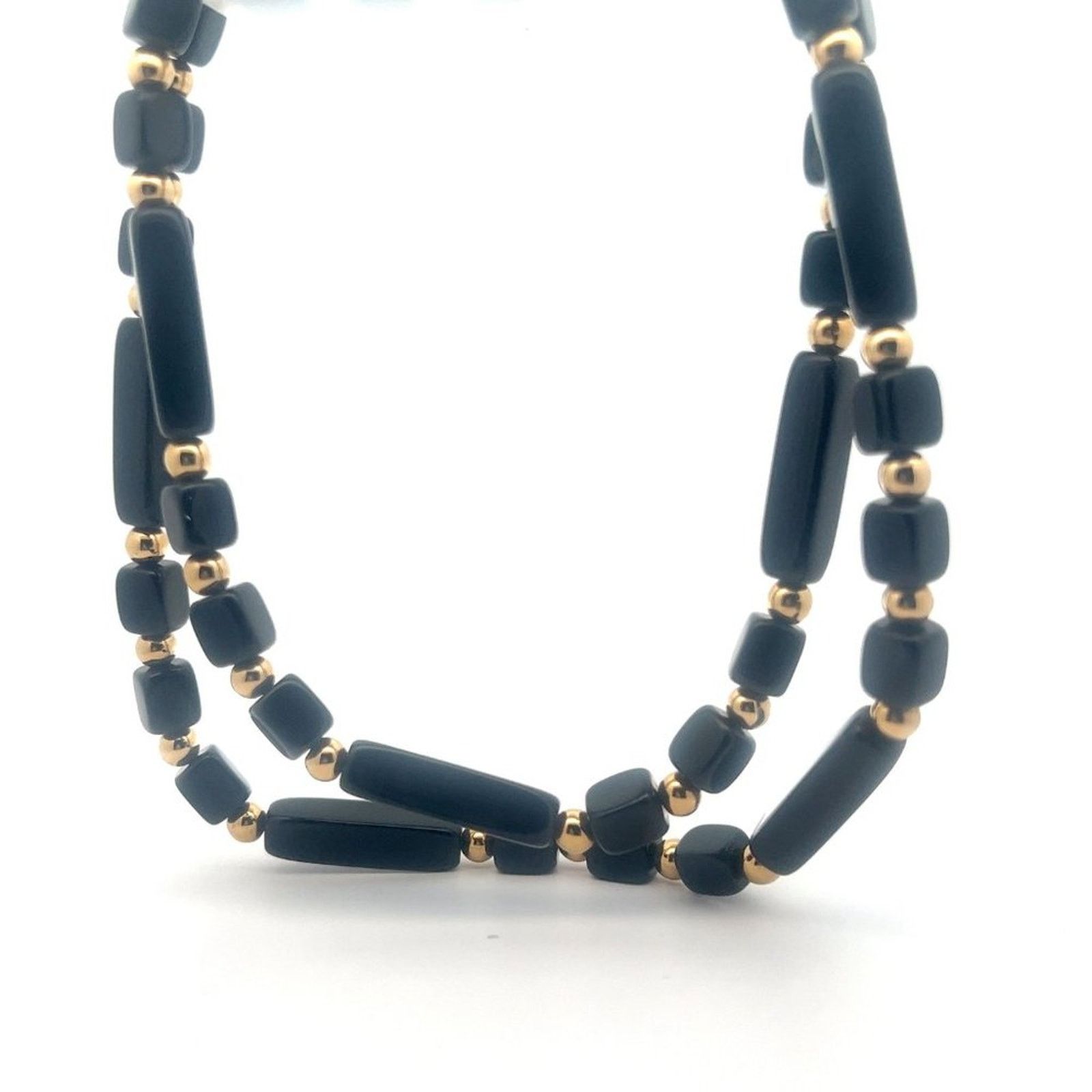 & Other Stories Vintage - Trifari - Black Goldtone Stunning 15 inch Necklace Size ONE SIZE - 5 Thumbnail