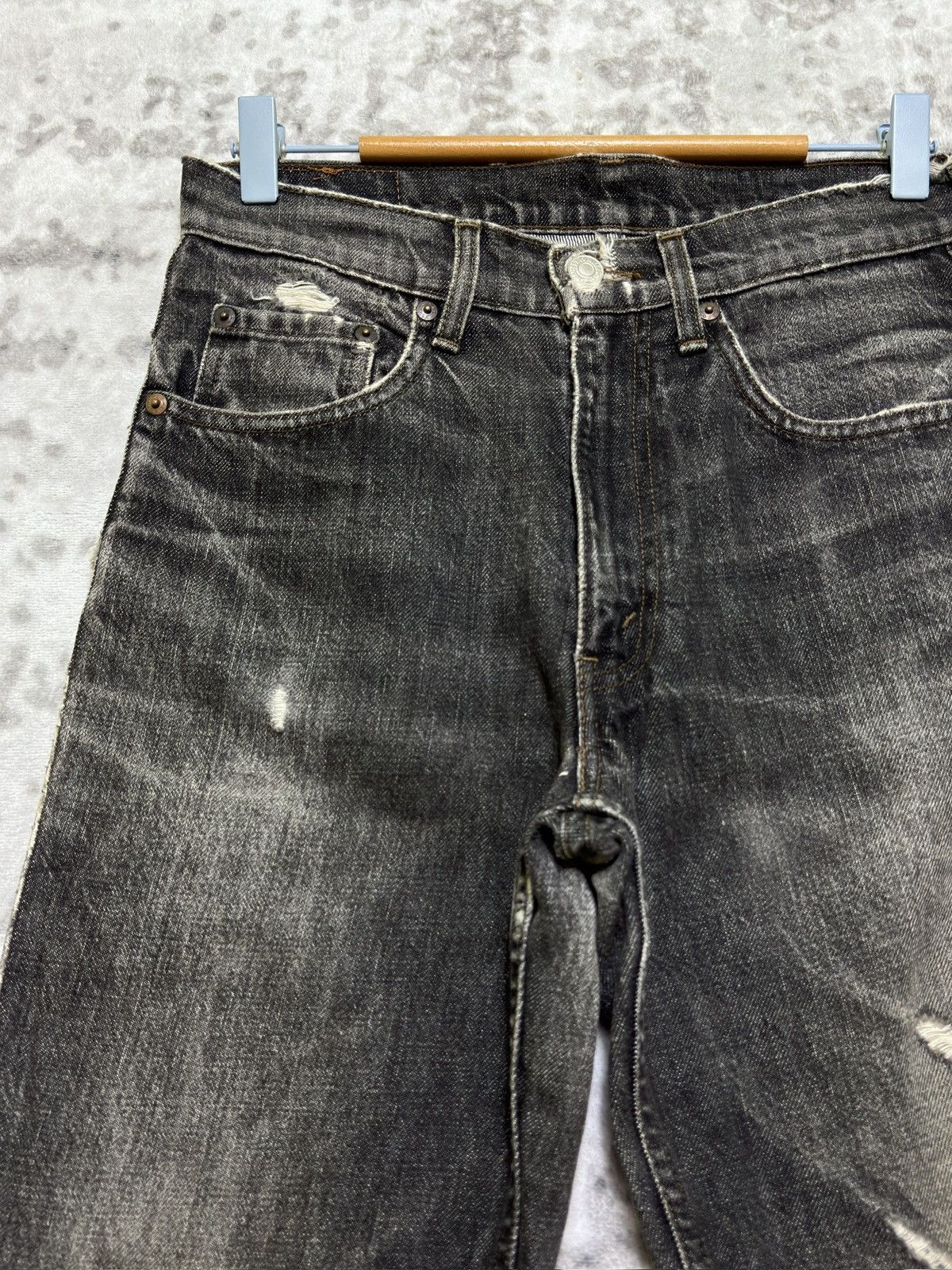 Levi's Vintage Levi’s 603 Acid Wash Distressed Tapered Leg Jeans Size US 28 / EU 44 - 4 Thumbnail