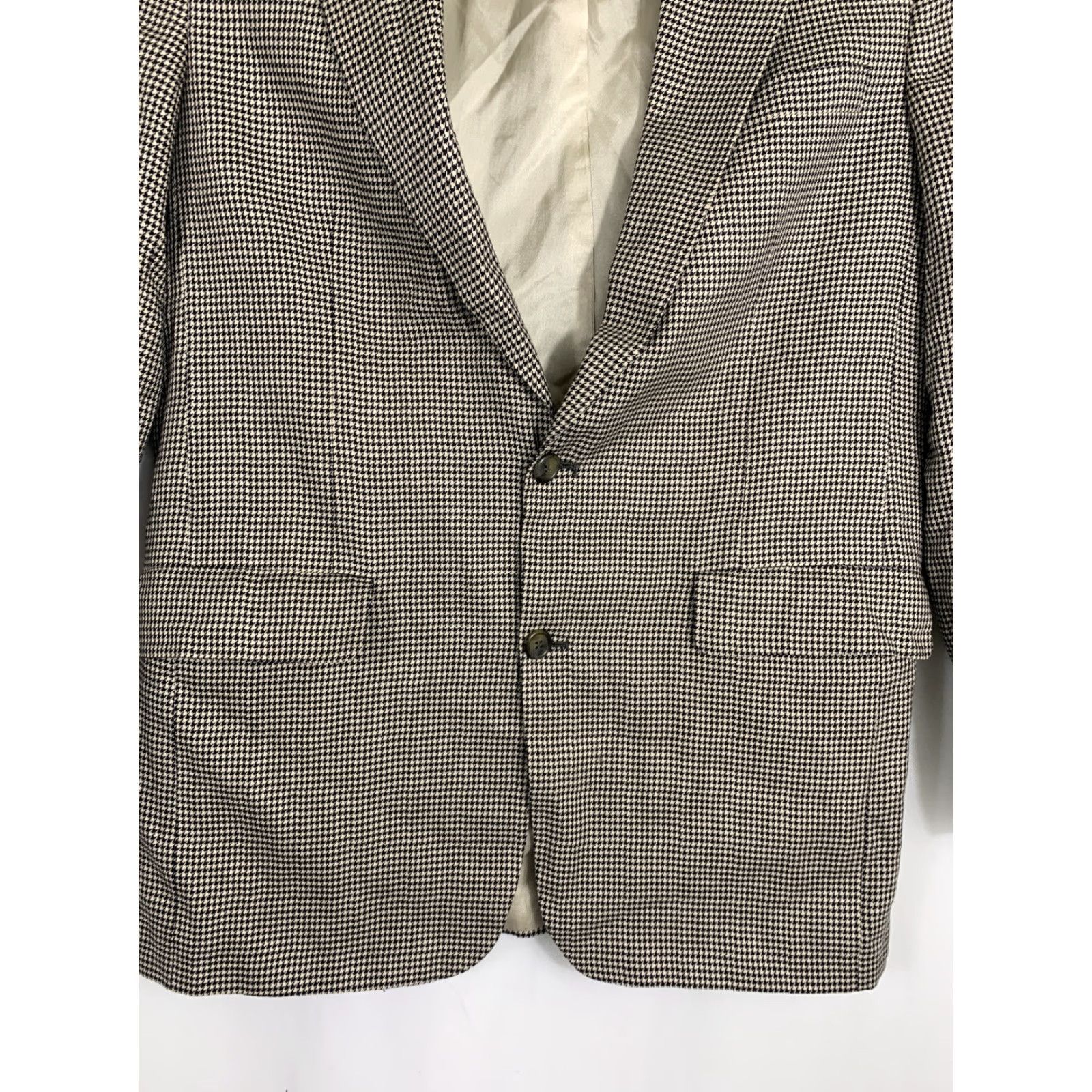 Brooks Brothers VINTAGE Brooks Brothers Tweed Wool Blazer Jacket Suit Coat Mens 40 L Brown Herringbone Two Button Size 40R - 4 Thumbnail