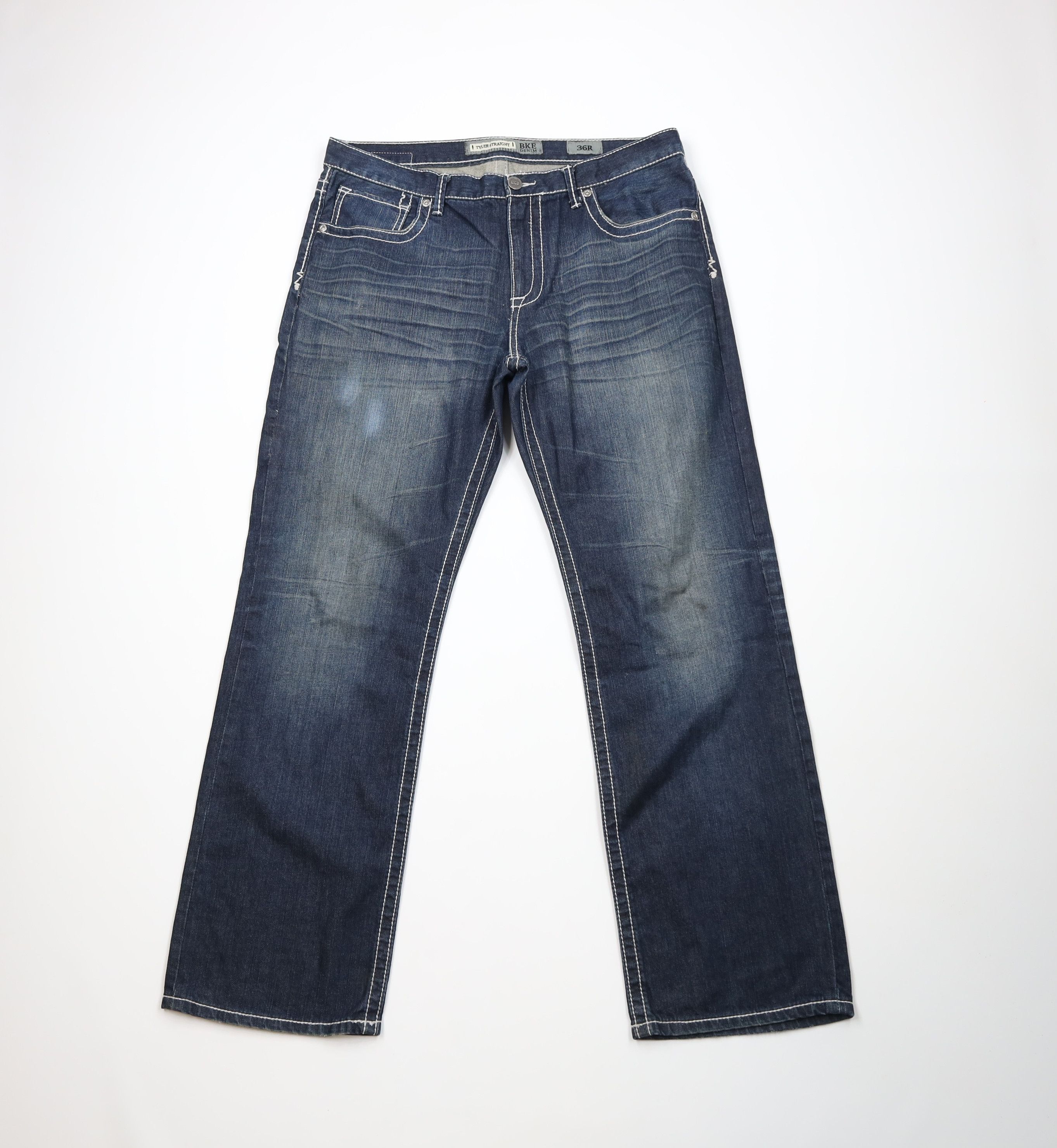 Vintage Buckle BKE Thick Stitch Tyler Straight Leg Denim Jeans Size US 36 / EU 52 - 1 Thumbnail