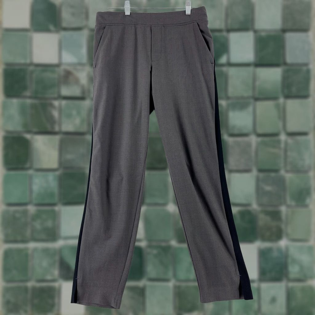 Athleta Athleta Brooklyn Ankle Pants Womens Size 4 Brown Houndstooth Pull On Straight Shirt Size 27" / US 4 / IT 40 - 1 Thumbnail