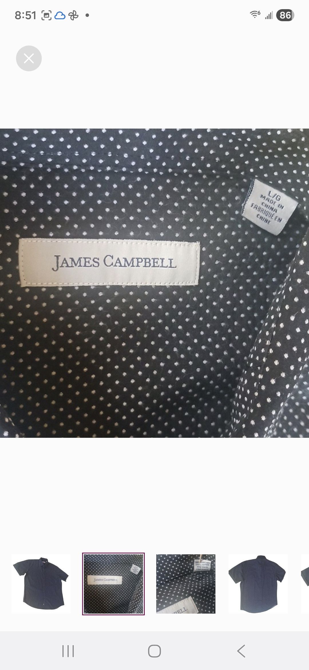 James Campbell James Campbell Short Sleeve Button Up Shirt Size US L / EU 52-54 / 3 - 3 Thumbnail