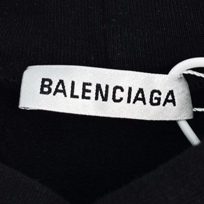 Balenciaga Balenciaga Black Logo Embroidered Hooded Sweatshirt K26WX Size XS / US 0-2 / IT 36-38 - 6 Thumbnail
