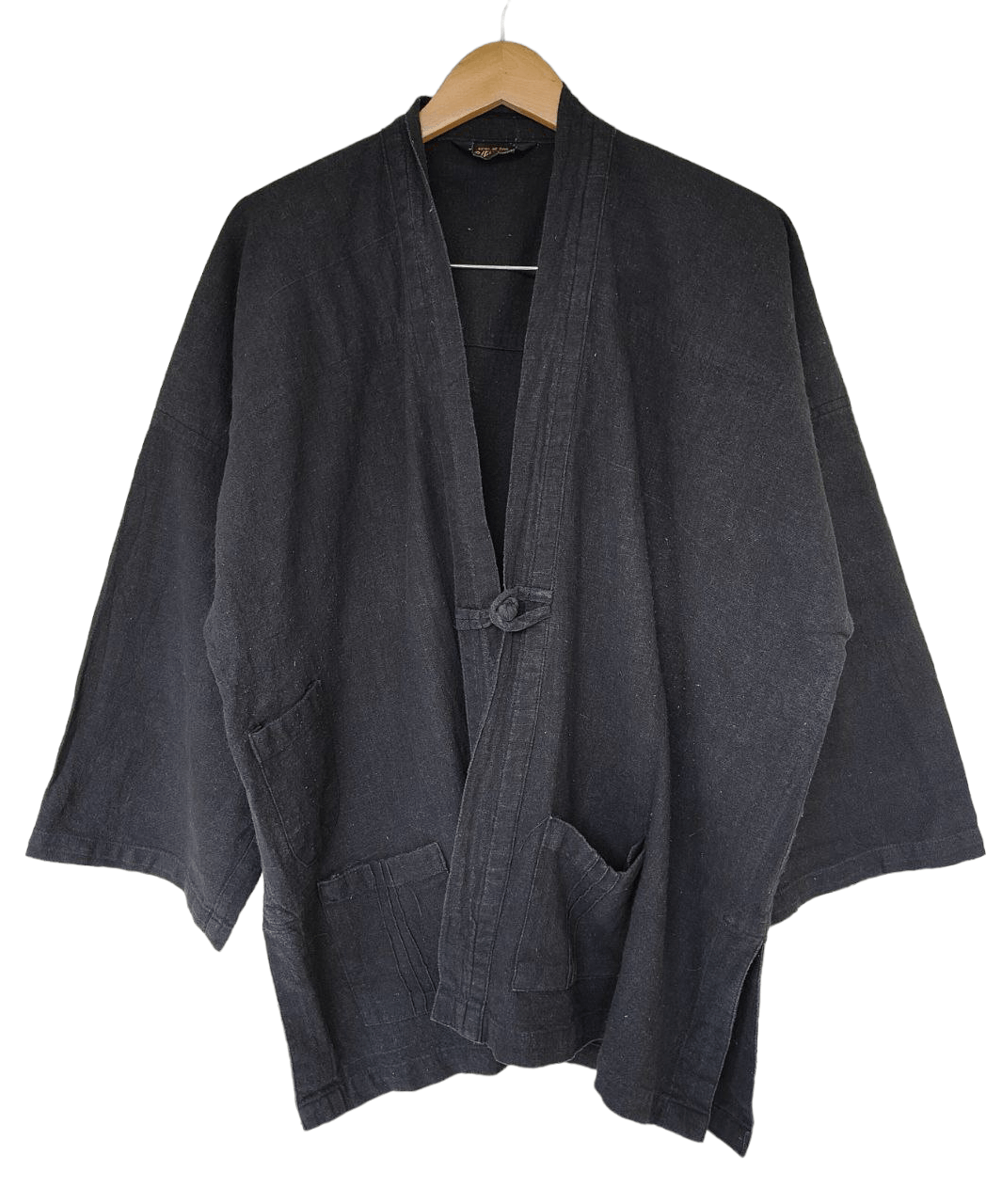 Japanese Brand Black Kimono Hanten Size US XL / EU 56 / 4 - 1 Thumbnail