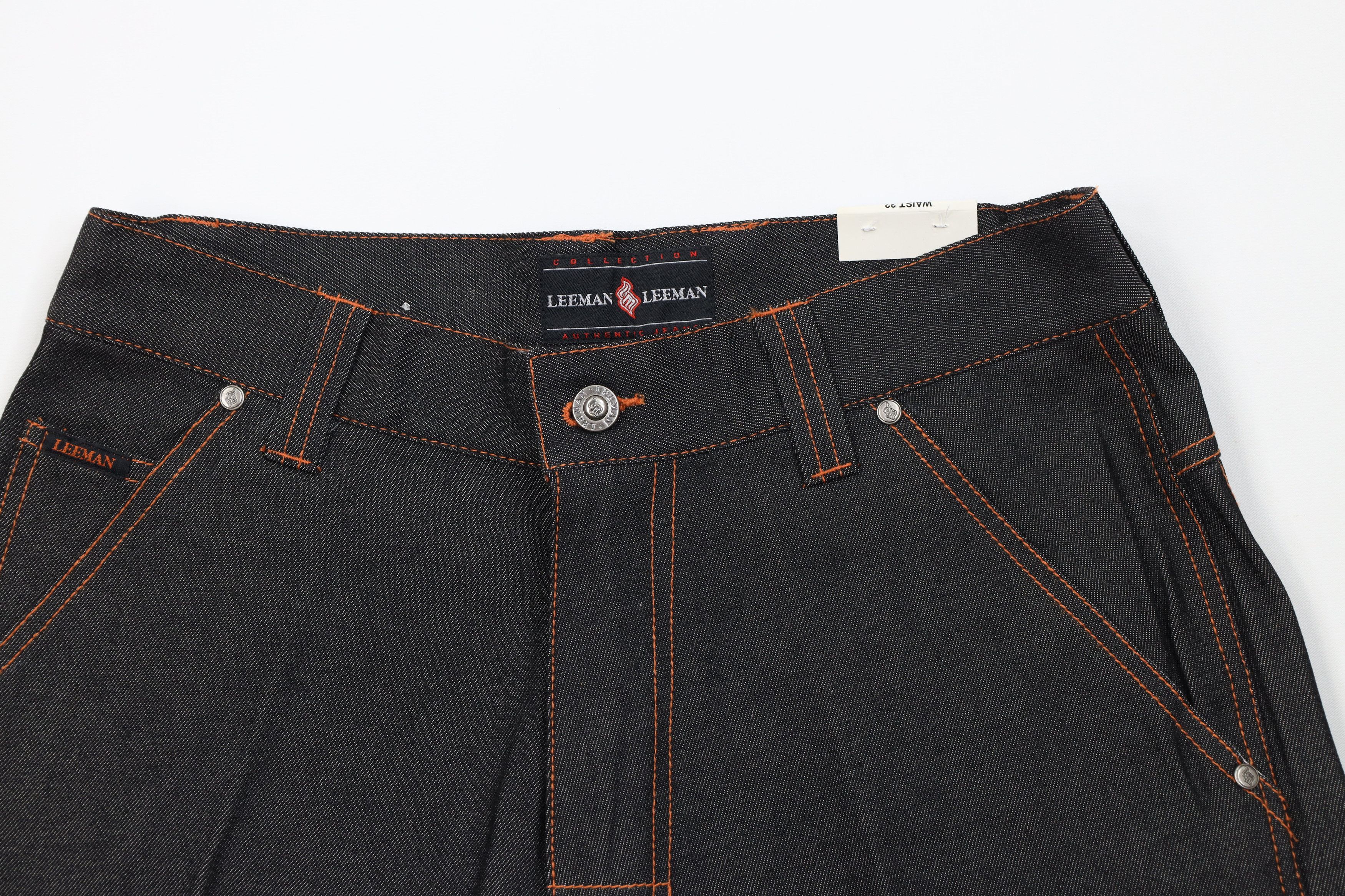 Vintage Deadstock Vintage 90s Streetwear Denim Cargo Shorts Black Size US 32 / EU 48 - 2 Thumbnail