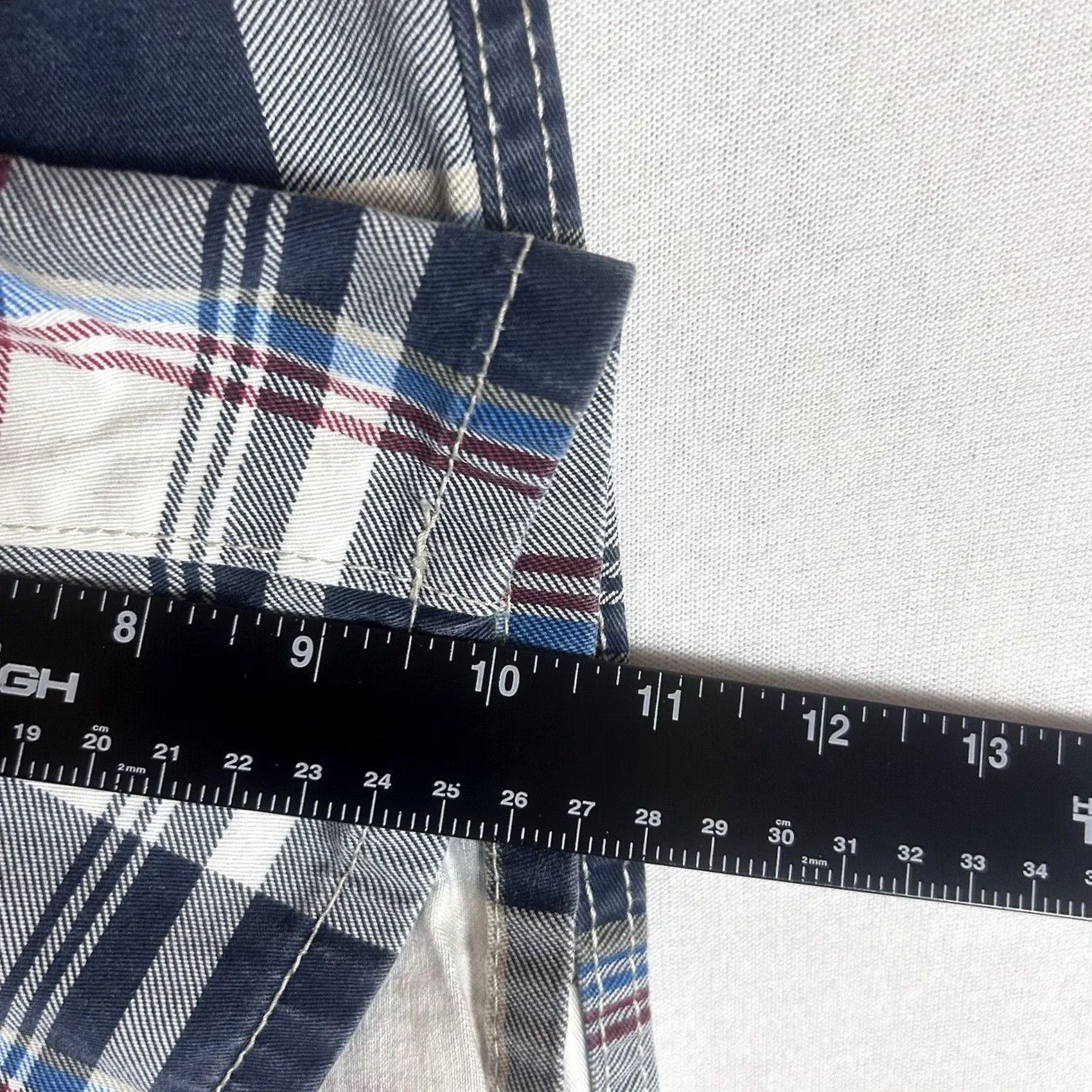 Vintage OP Mens Plaid Shorts Size 34 Casual Gray 100% Cotton Bermuda Golf Summer Shirt? Size US 34 / EU 50 - 7 Thumbnail