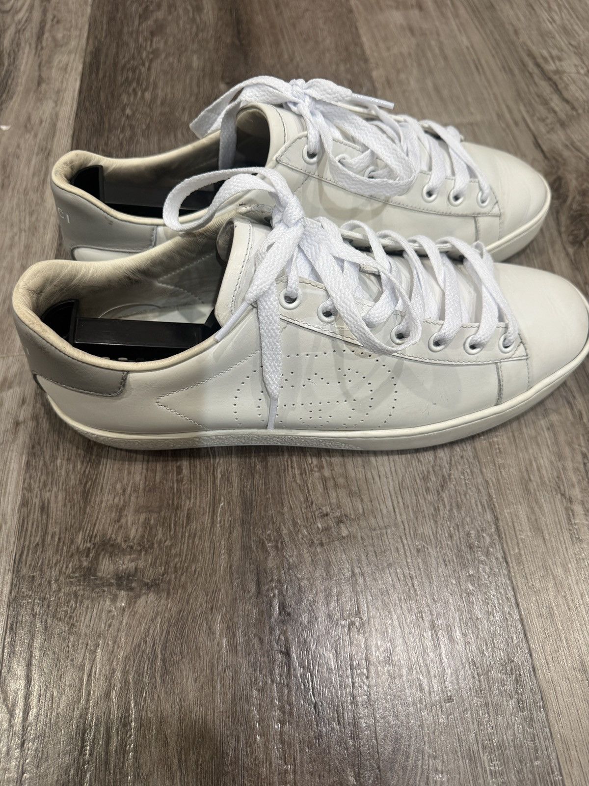 Gucci Gucci Women/ Men White Gray Leather Sneakers Size 8 EU 39 Size US 8 / IT 38 - 7 Thumbnail