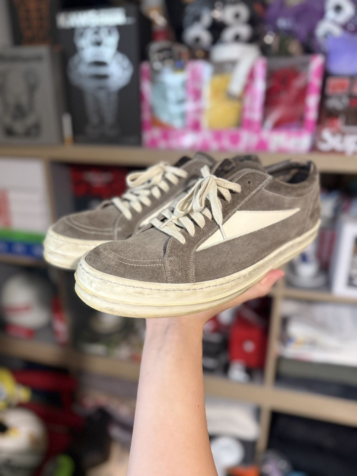 Rick Owens Rick Owens Brown Vintage Suede Sneakers Size US 12 / EU 45 - 1 Thumbnail