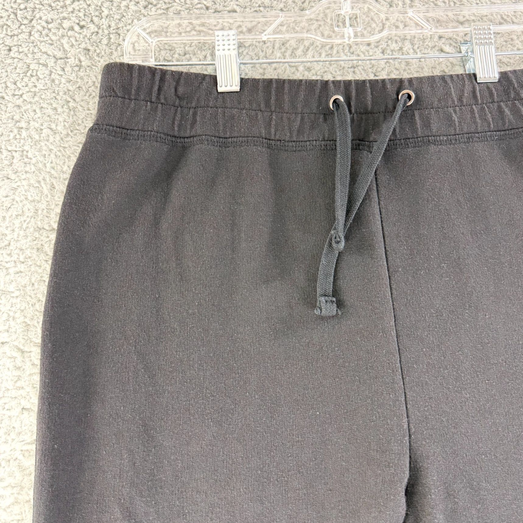 James Perse James Perse Sweat Pants Womens Medium Black Pull On Drawstring Jogger Cotton Size 32" / US 10 / IT 46 - 2 Thumbnail