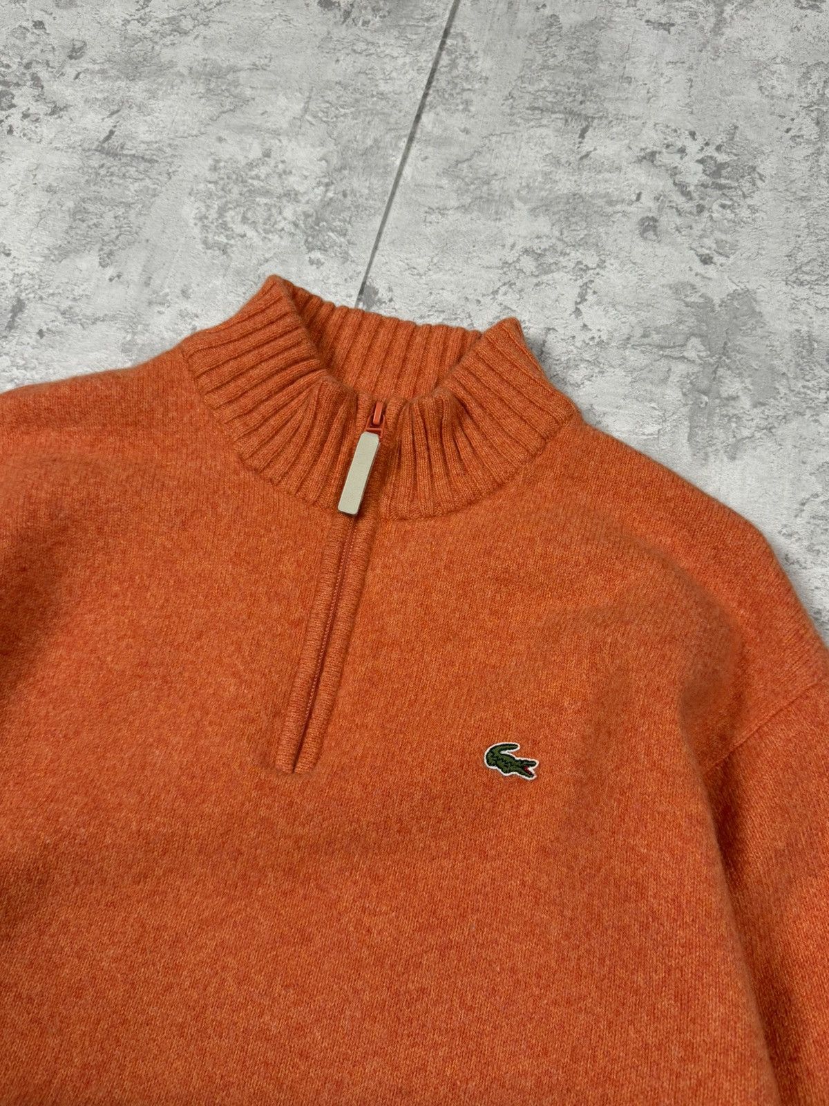 Lacoste Lacoste Half Zip Knit Sweater Orange Size 7 Size US L / EU 52-54 / 3 - 4 Thumbnail