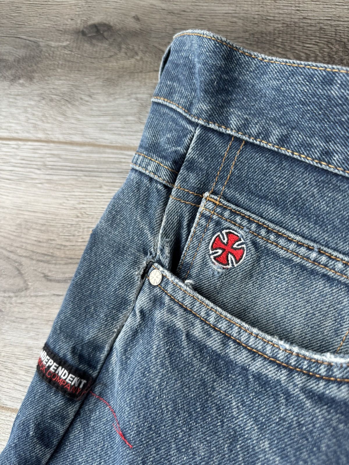 Independent Truck Co. Vintage Independent Truck Company Rap Distressed Jeans Size US 34 / EU 50 - 5 Thumbnail