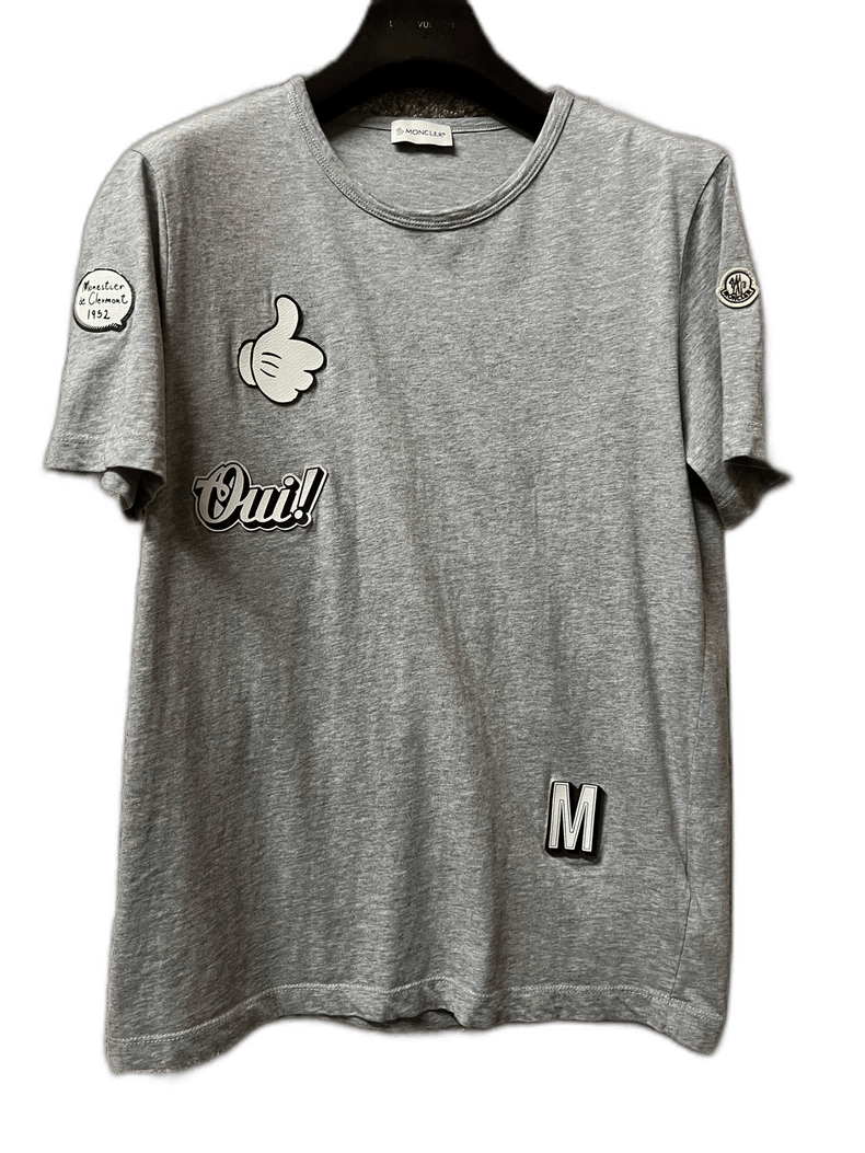 Moncler Moncler Men's Gray Short Sleeve T-Shirt Size US S / EU 44-46 / 1 - 1 Thumbnail