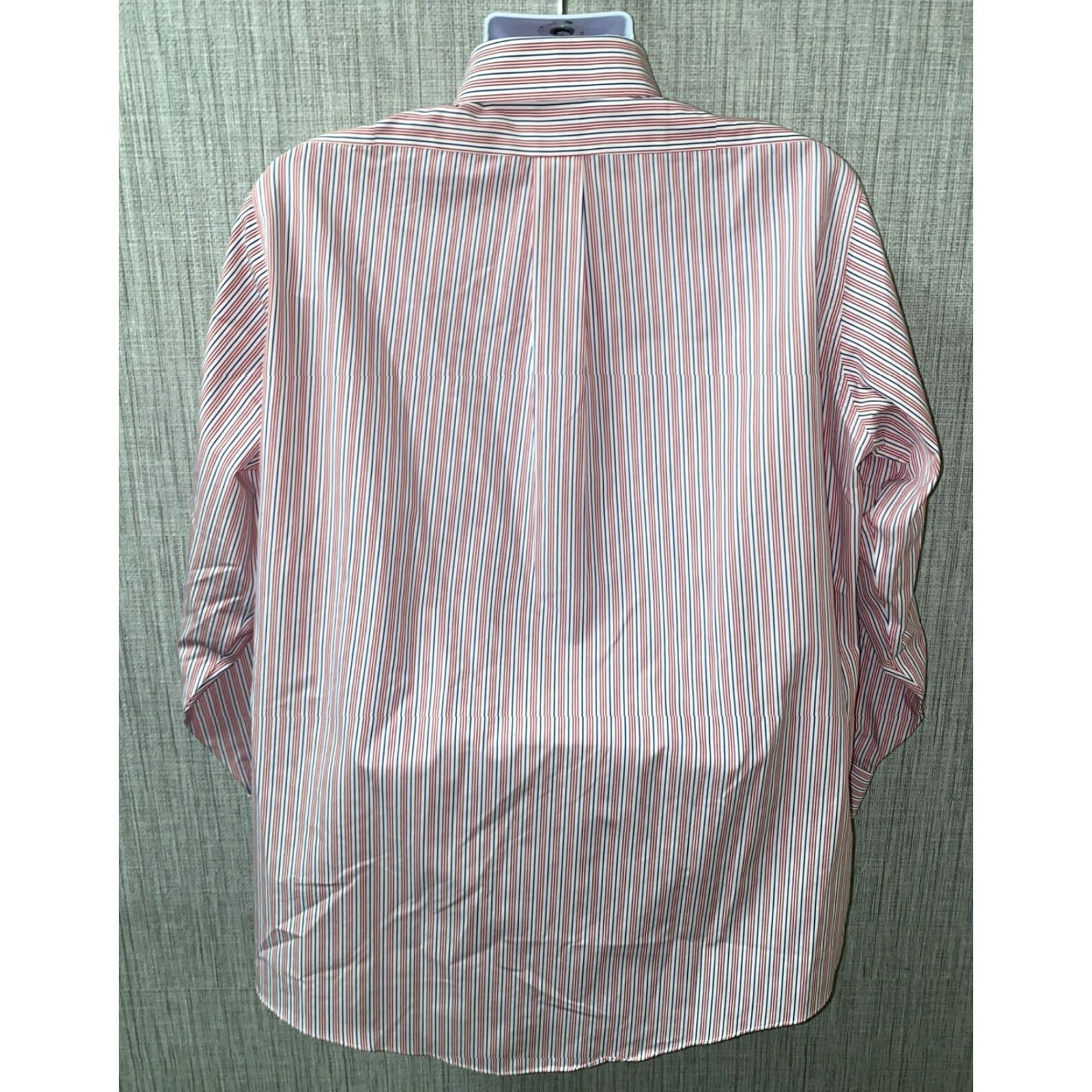 Brooks Brothers Brooks Brothers Dress Shirt Mens Long Sleeve Pink/Blue 16 2/3 Regular Button Front Striped 100% Cotton Size RegularModern Vintage No Size 42R - 5 Thumbnail